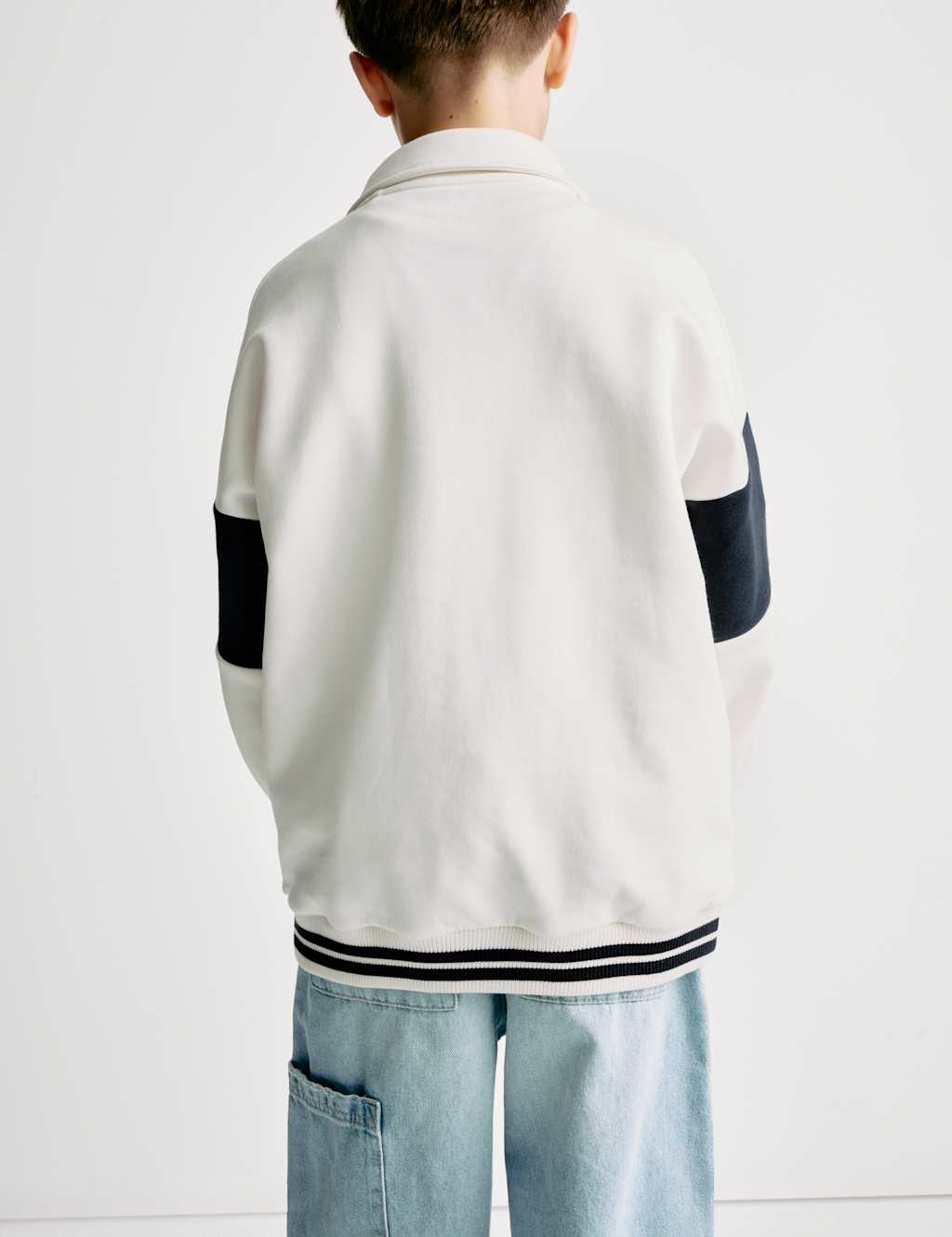 Cotton Rich Quarter Zip Sweatshirt (6-16 Yrs) 7 of 8