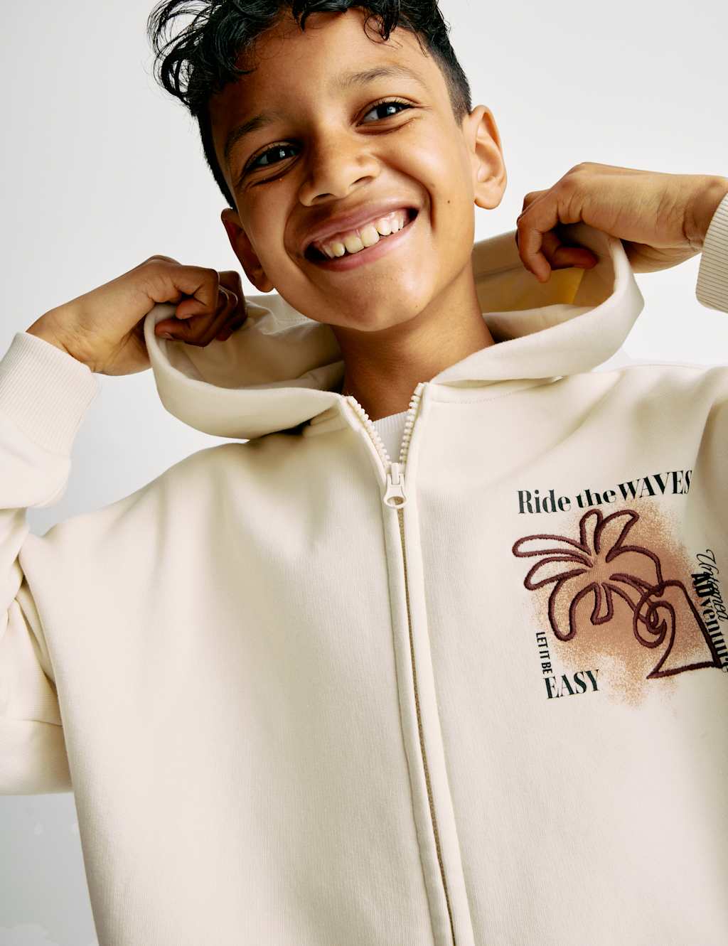 Cotton Rich Printed Zip Hoodie (6-16 Yrs) 4 of 7