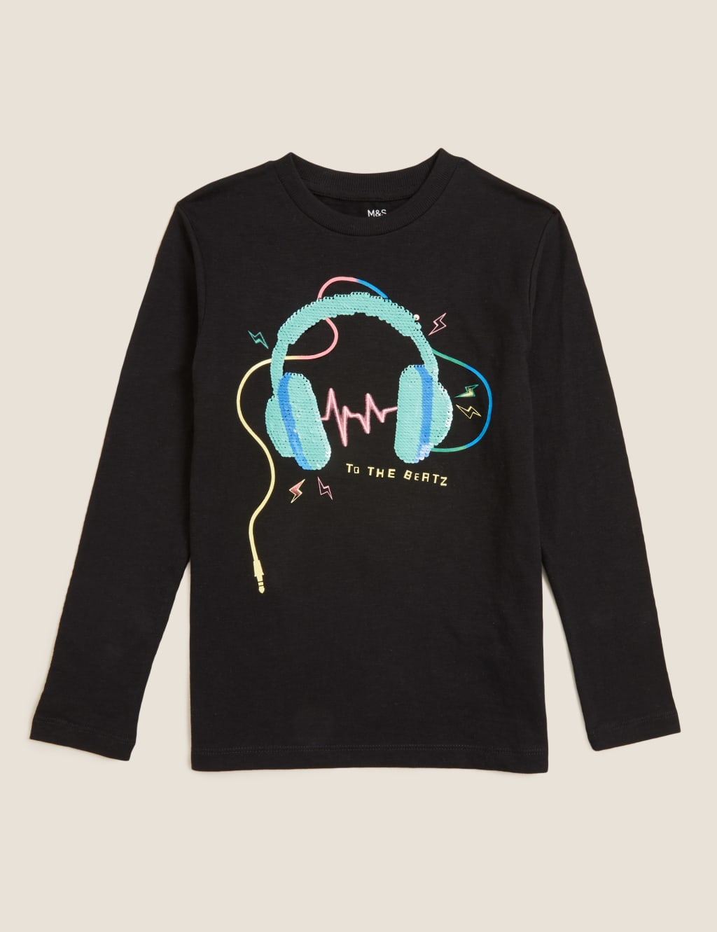 Pure Cotton Reversible Sequin Top (6-14 Yrs) 2 of 6