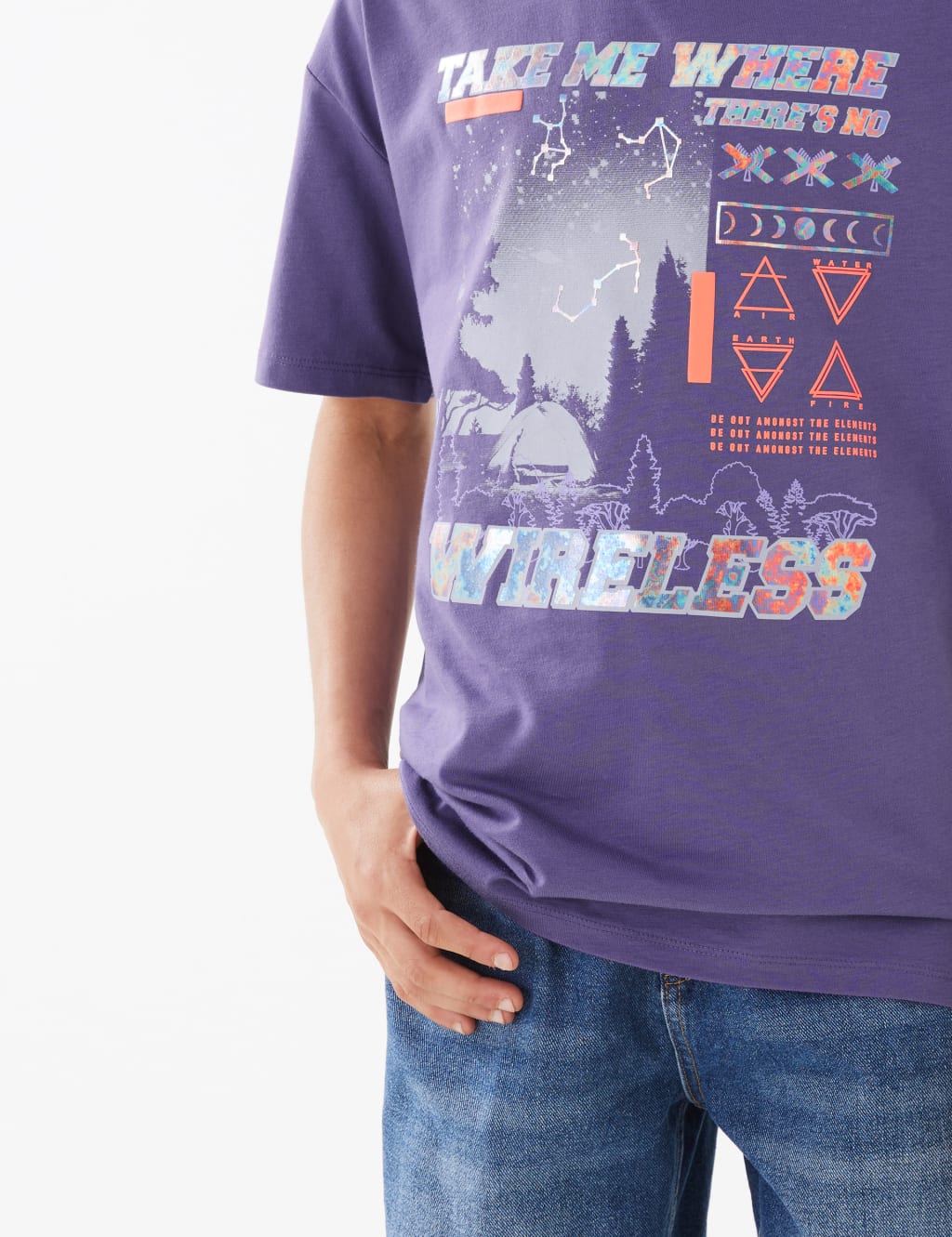 Pure Cotton Wireless Print T-Shirt (6-16 Yrs) 3 of 4