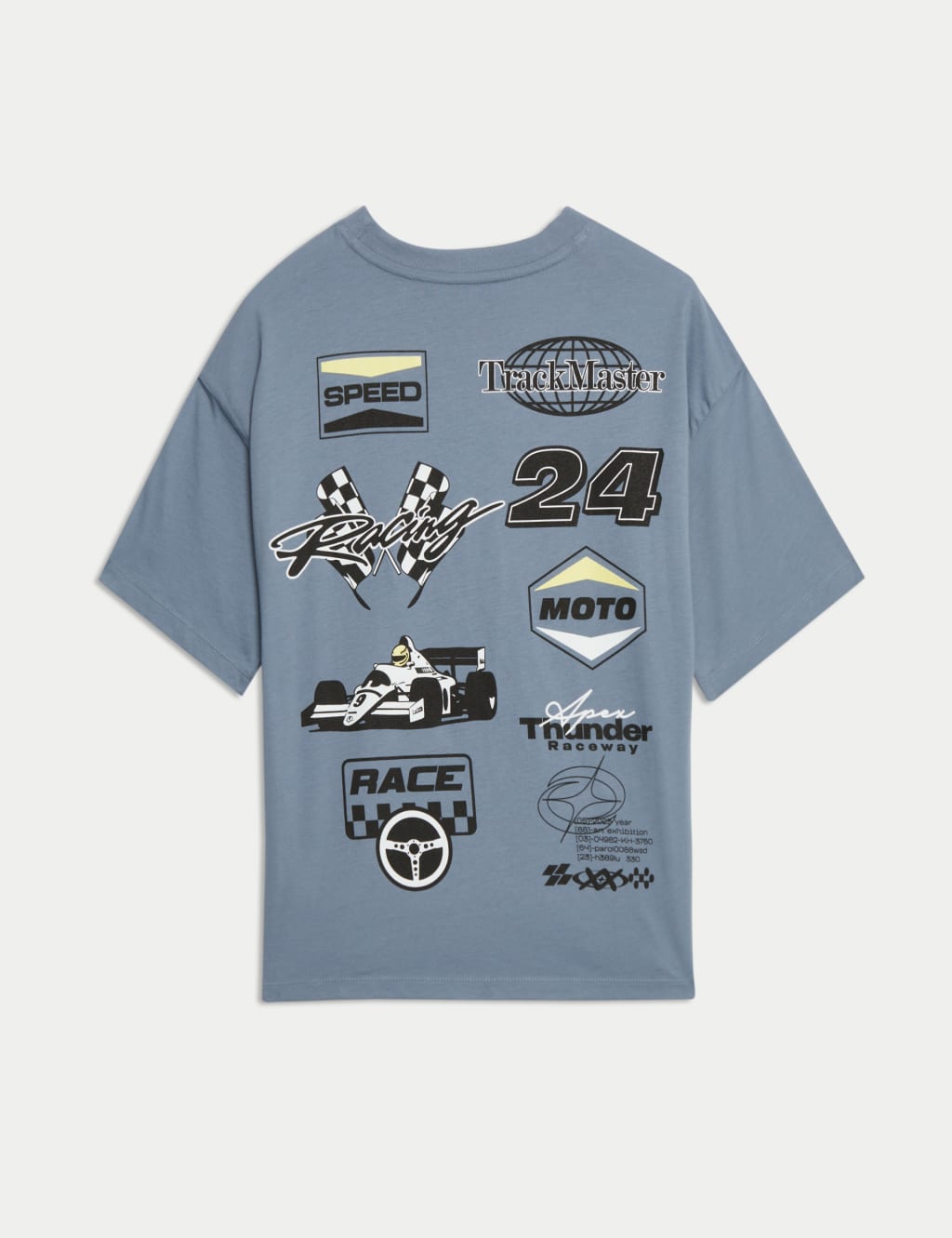 Pure Cotton Motor Sports Graphic T-Shirt (6-16 Yrs) 5 of 5