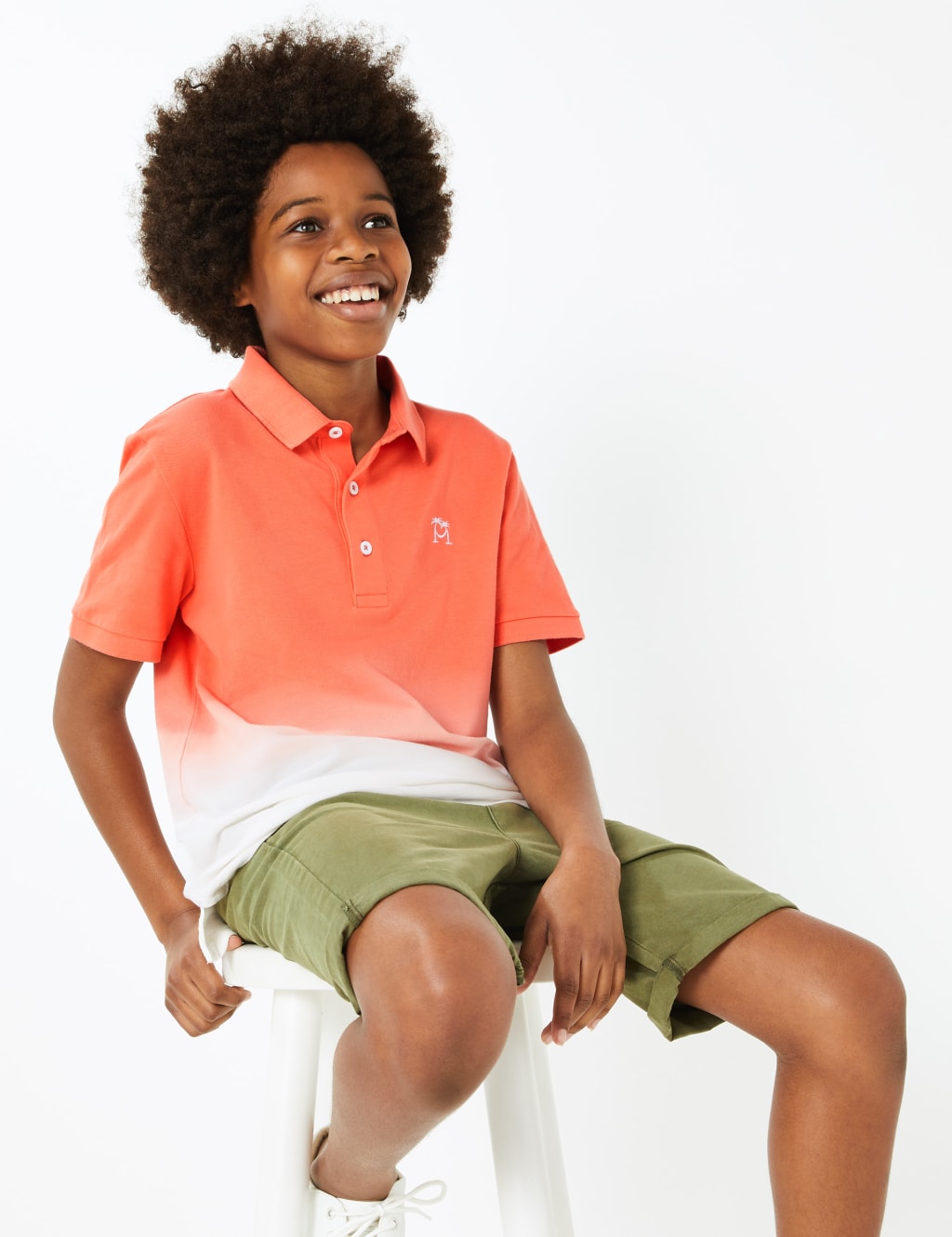 Pure Cotton Ombre Polo Shirt (6-16 Yrs) 3 of 4