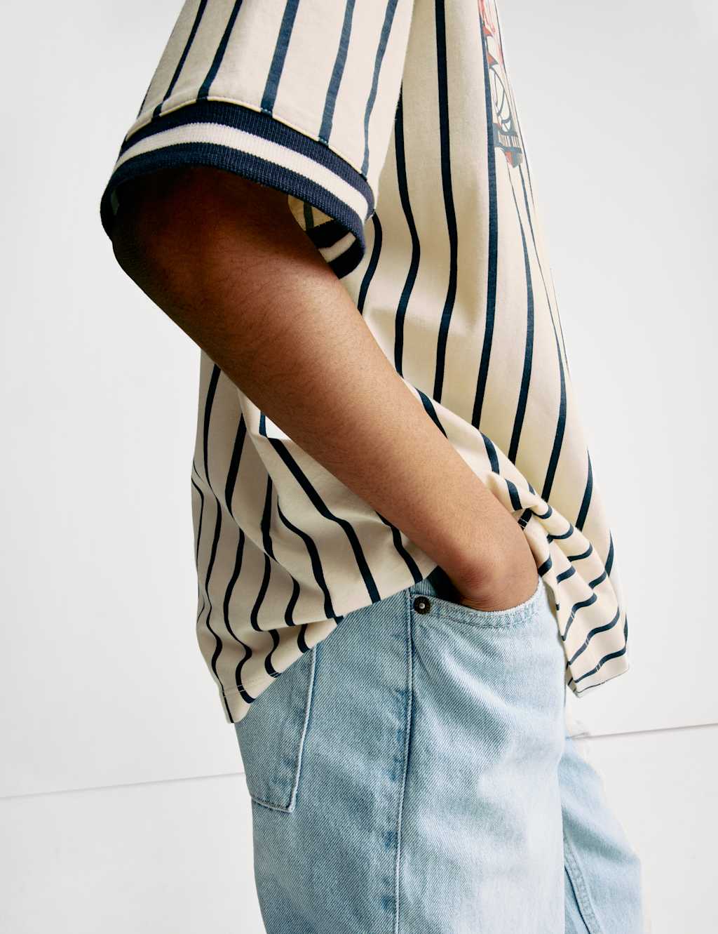 Pure Cotton Striped Baseball T-Shirt (6-16 Yrs) 4 of 7