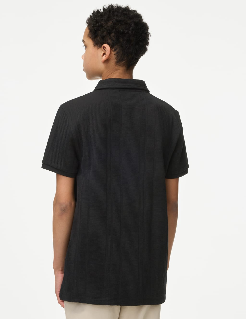Pure Cotton Textured Zip Polo Shirt (2-16 Yrs) 4 of 5