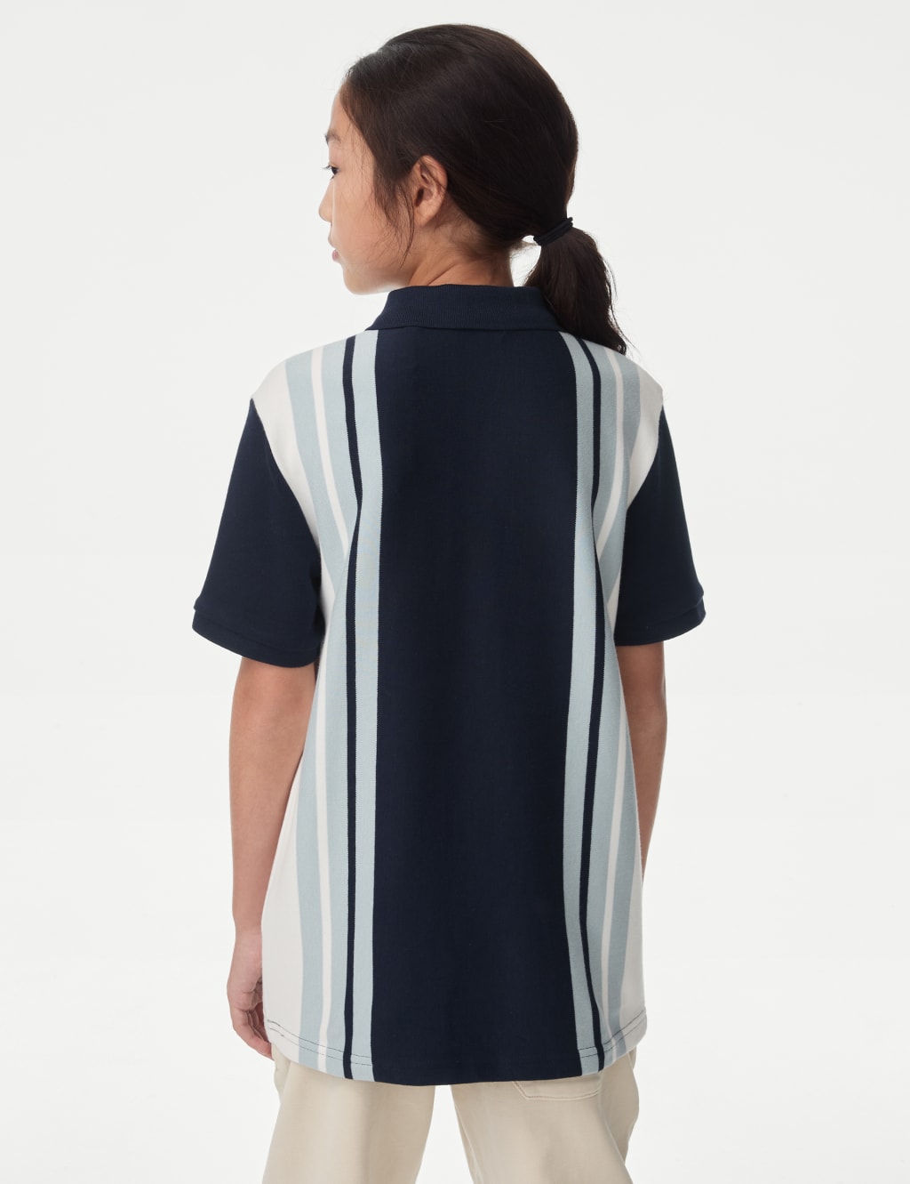 Pure Cotton Striped Polo Shirt (6-16 Yrs) 4 of 4