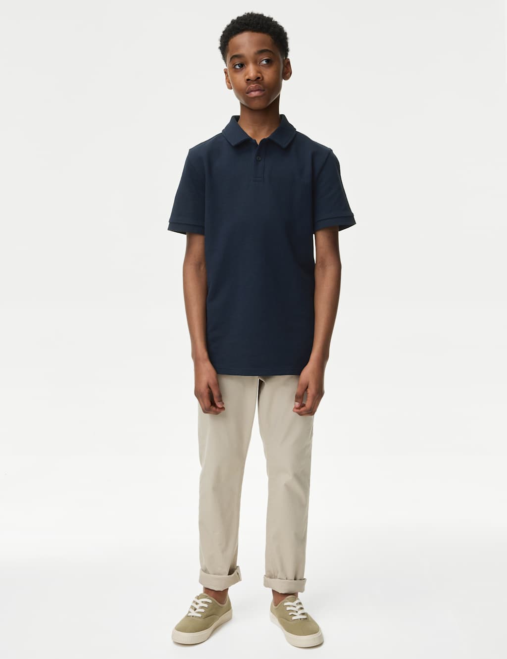 Cotton Rich Textured Polo Shirt (6-16 Yrs) 3 of 5