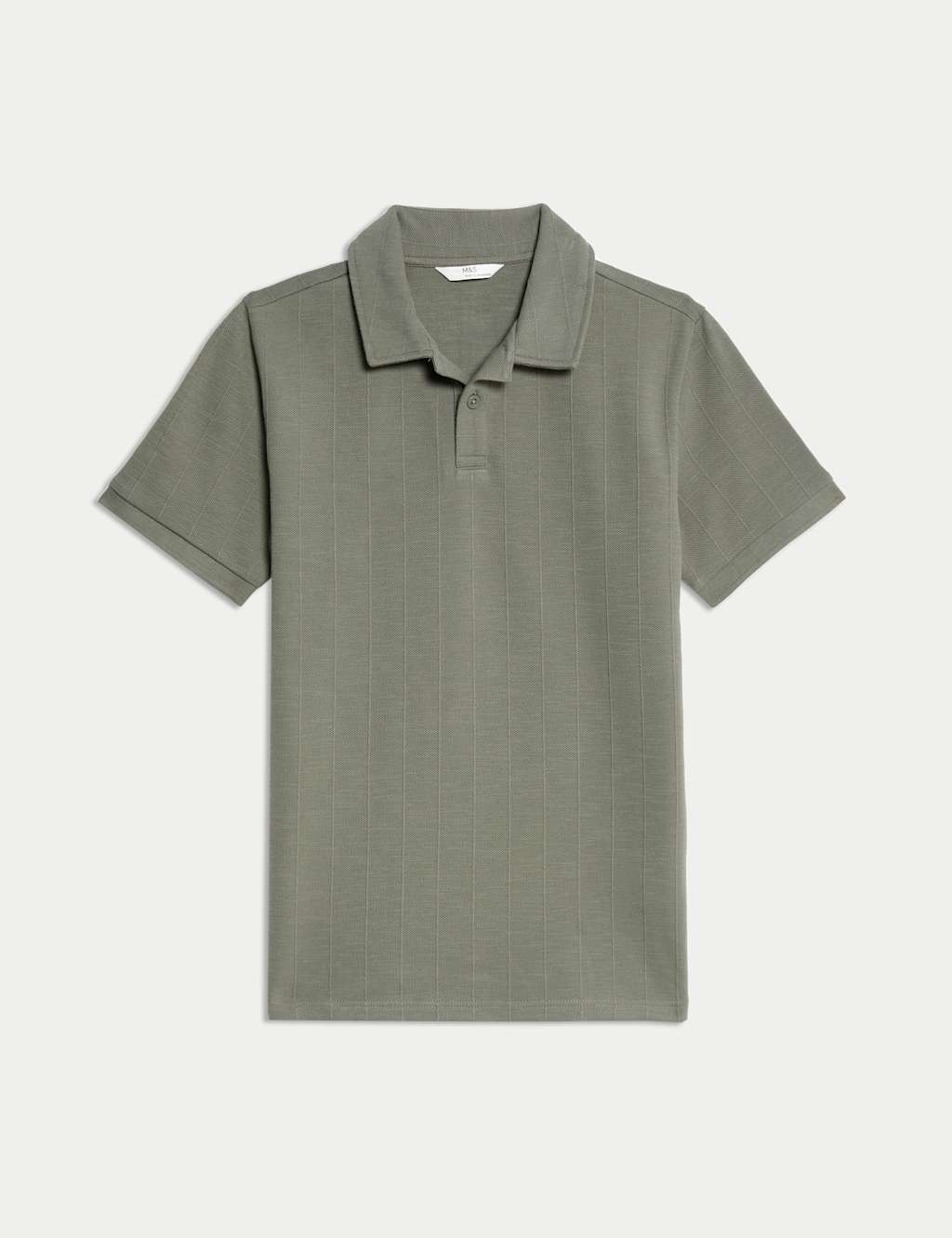 Cotton Rich Textured Polo Shirt (6-16 Yrs) 2 of 5