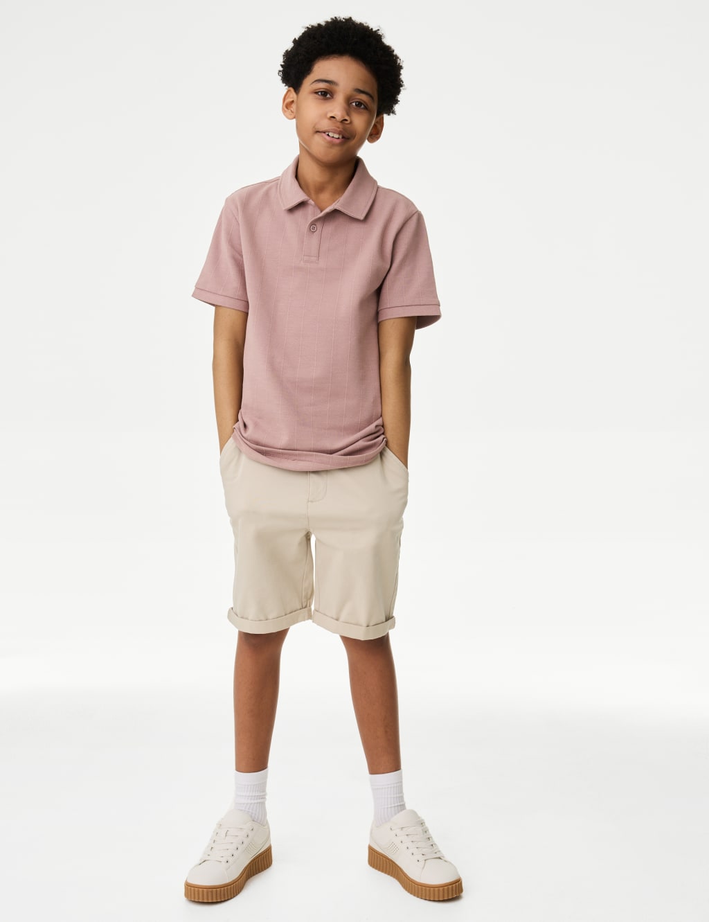 Cotton Rich Textured Polo Shirt (6-16 Yrs) 3 of 5