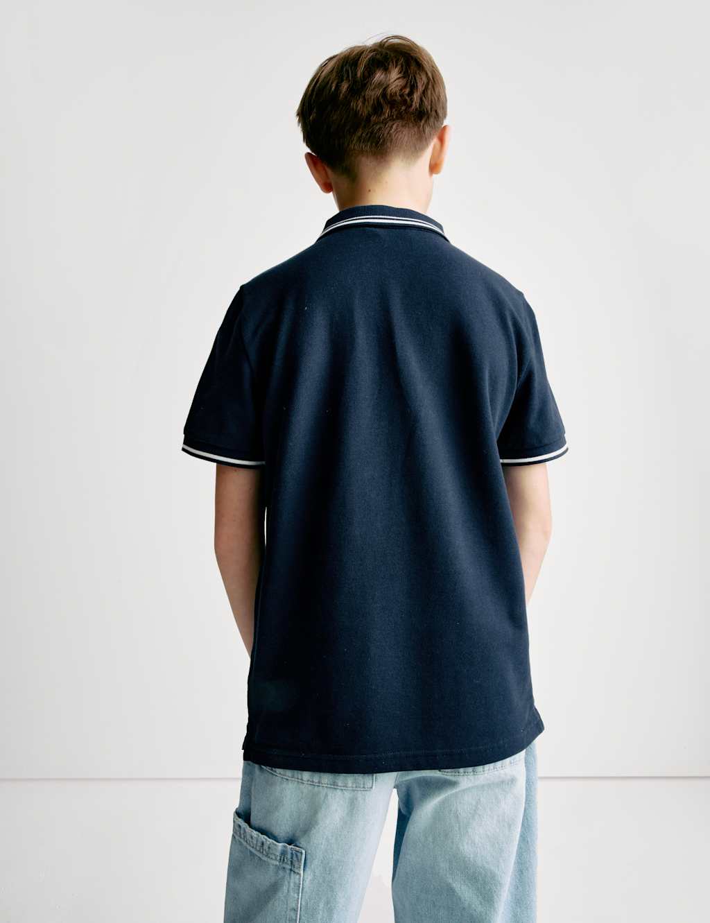Pure Cotton Half Zip Polo Shirt (6-16 Yrs) 4 of 6