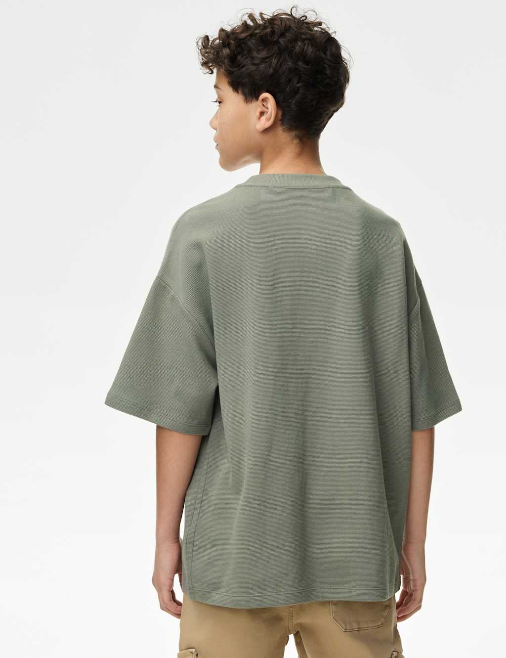 Pure Cotton Textured T-Shirt (6-16 Yrs) 4 of 5