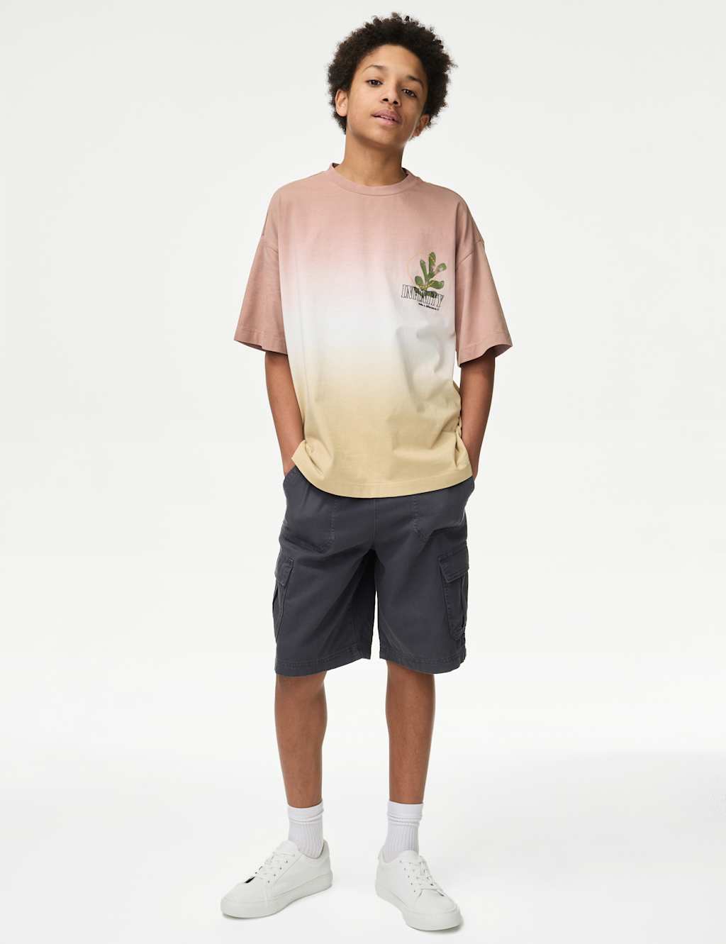 Pure Cotton Ombre Slogan T-shirt (2-16 Yrs) 3 of 5