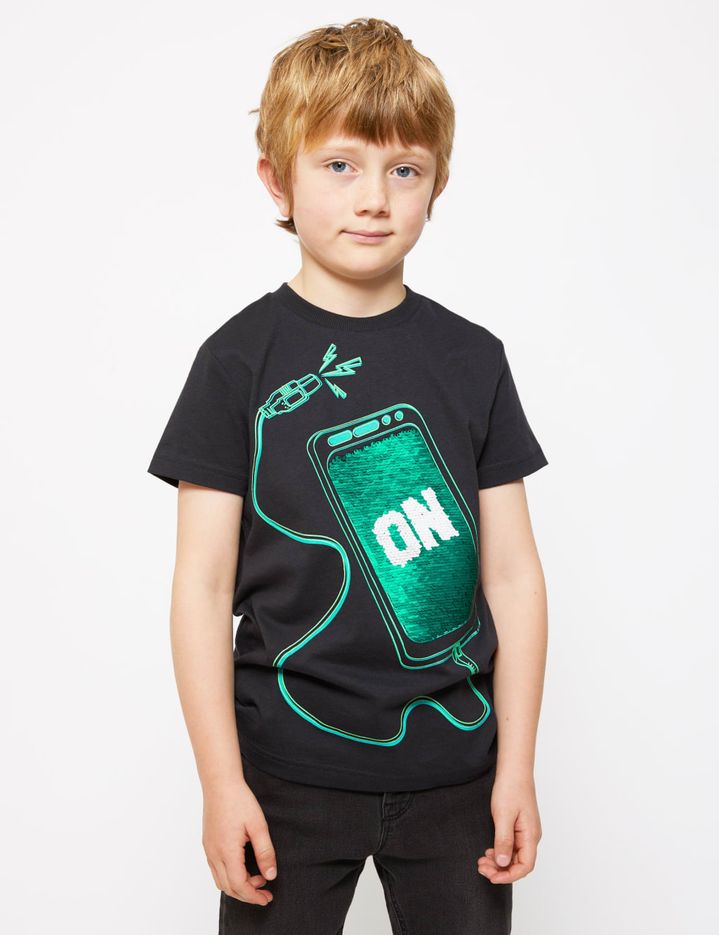 Cotton Two-Way Sequin T-Shirt (6-16 Yrs) 3 of 7