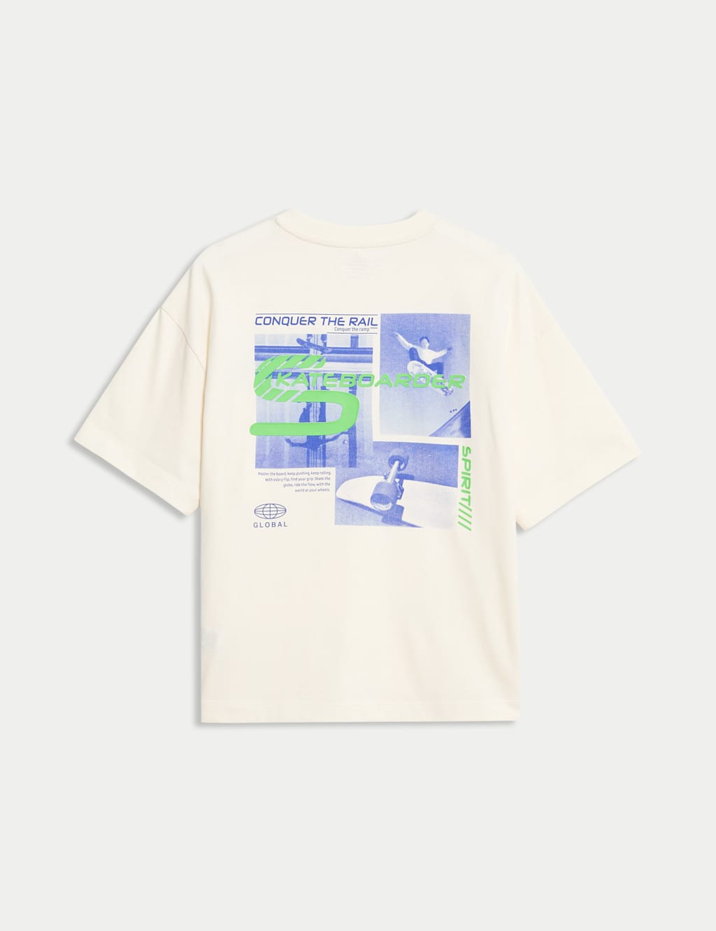 Pure Cotton Skater Graphic T-Shirt (2-16 Yrs) 2 of 2