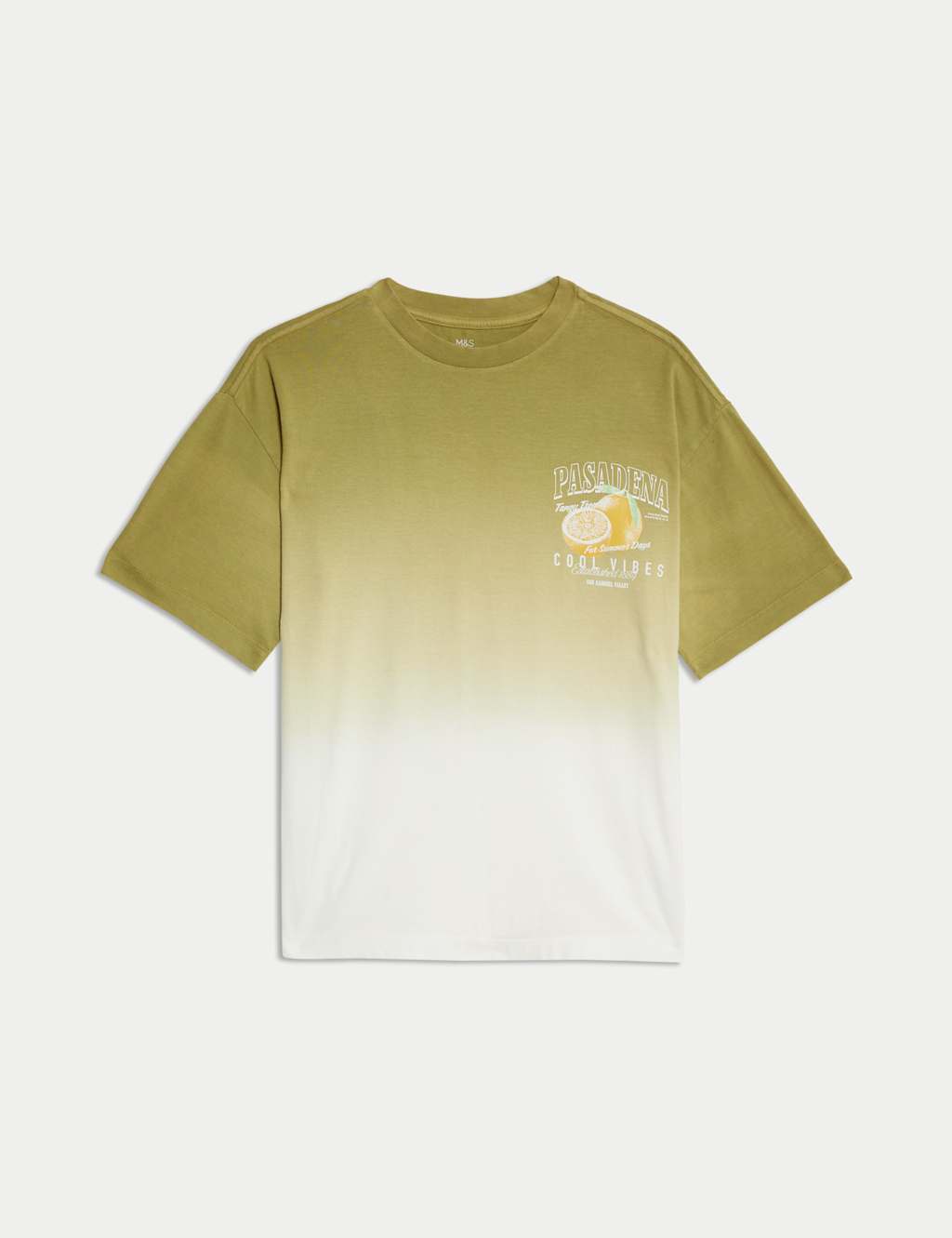 Pure Cotton Ombré Graphic T-Shirt (6-16 Yrs) 2 of 5