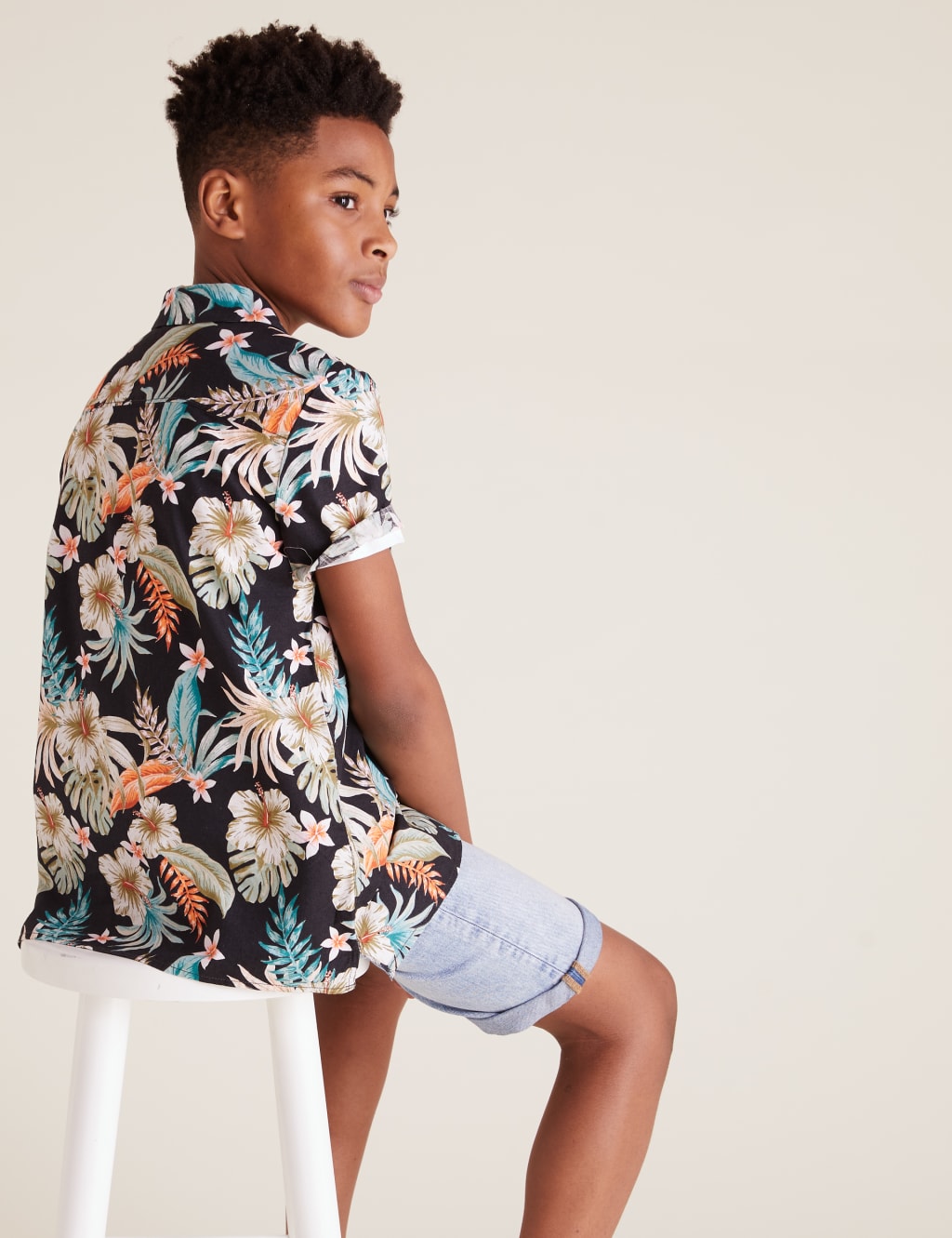 2pc Pure Cotton Floral Shirt & T-Shirt Set (6-16 Yrs) 5 of 5