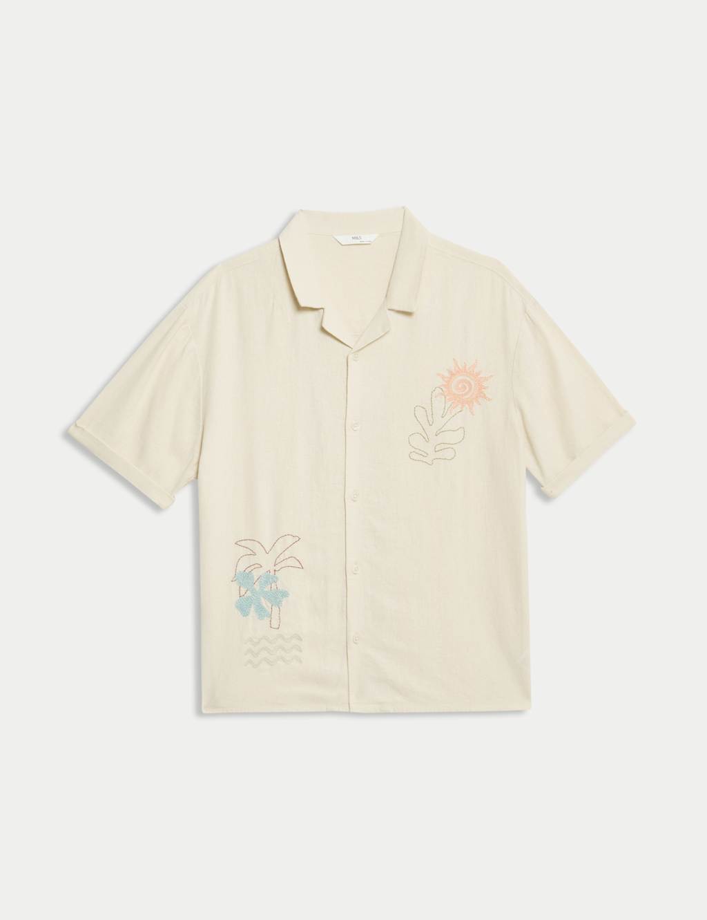 Linen Rich Embroidered Shirt (6-16 Yrs) 2 of 4