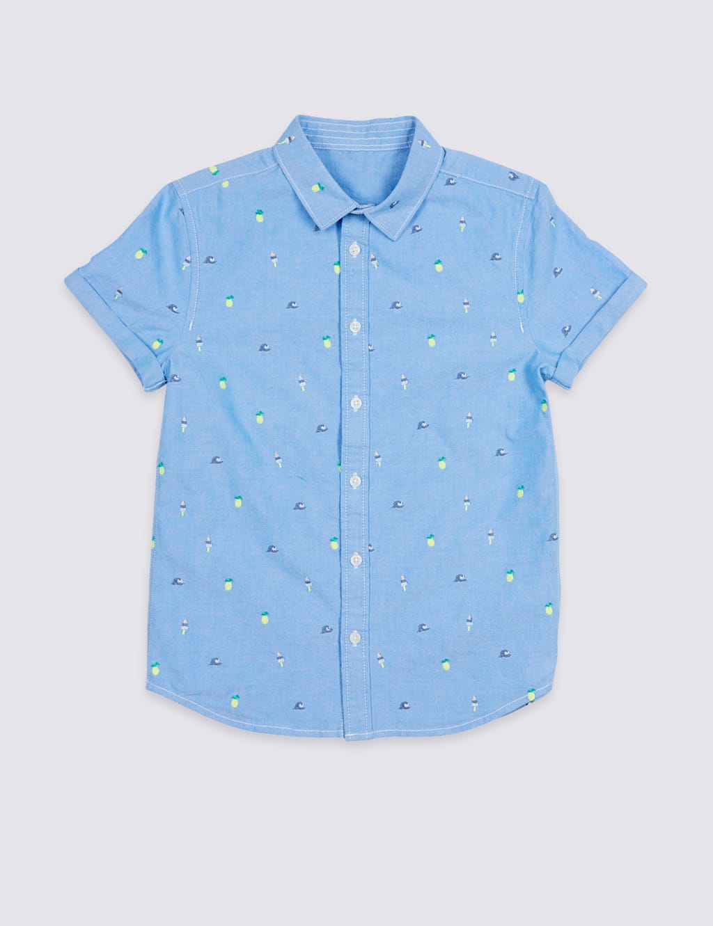 Pure Cotton Embroidered Shirt (3-16 Years) 2 of 3