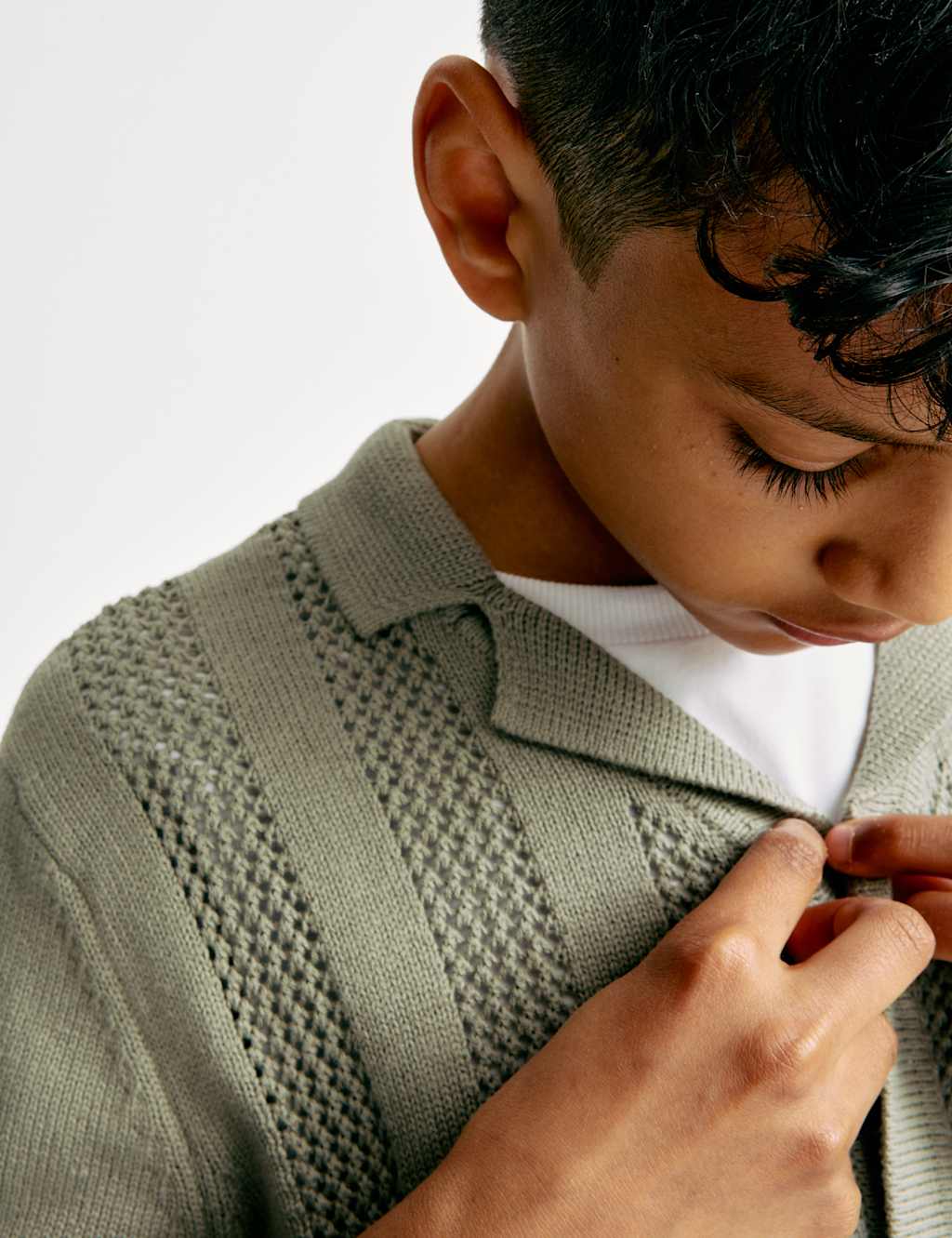 Pure Cotton Knitted Textured T-Shirt (6-16 Yrs) 5 of 9