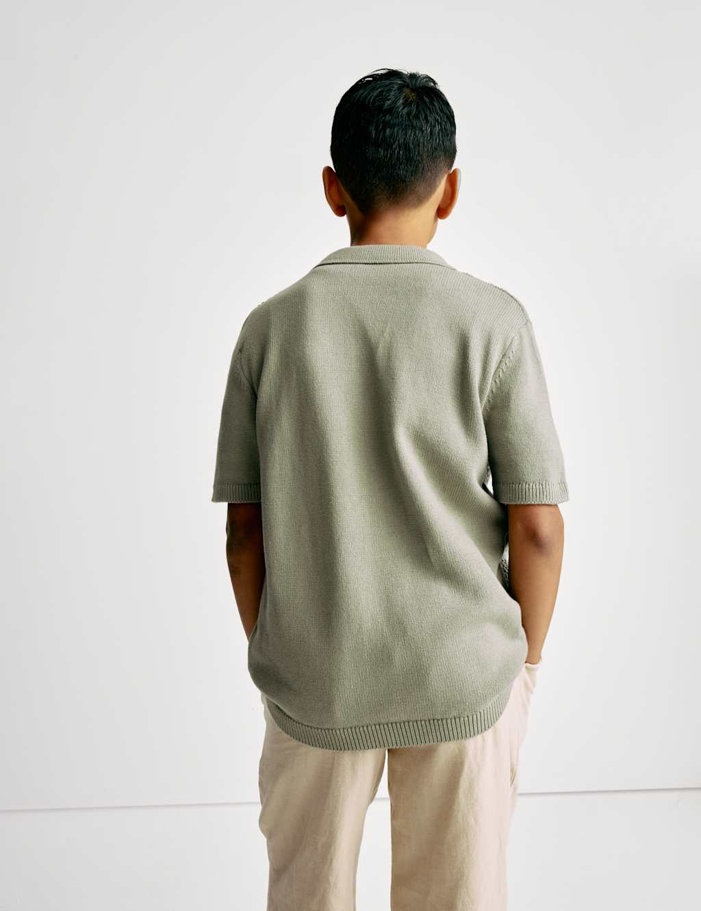 Pure Cotton Knitted Textured T-Shirt (6-16 Yrs) 8 of 9
