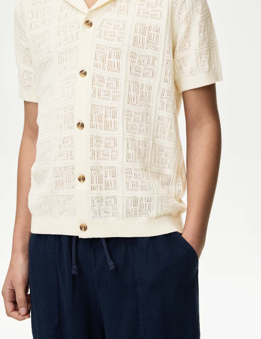 Pure Cotton Fine Knitted Shirt (6-16 Yrs) 3 of 4