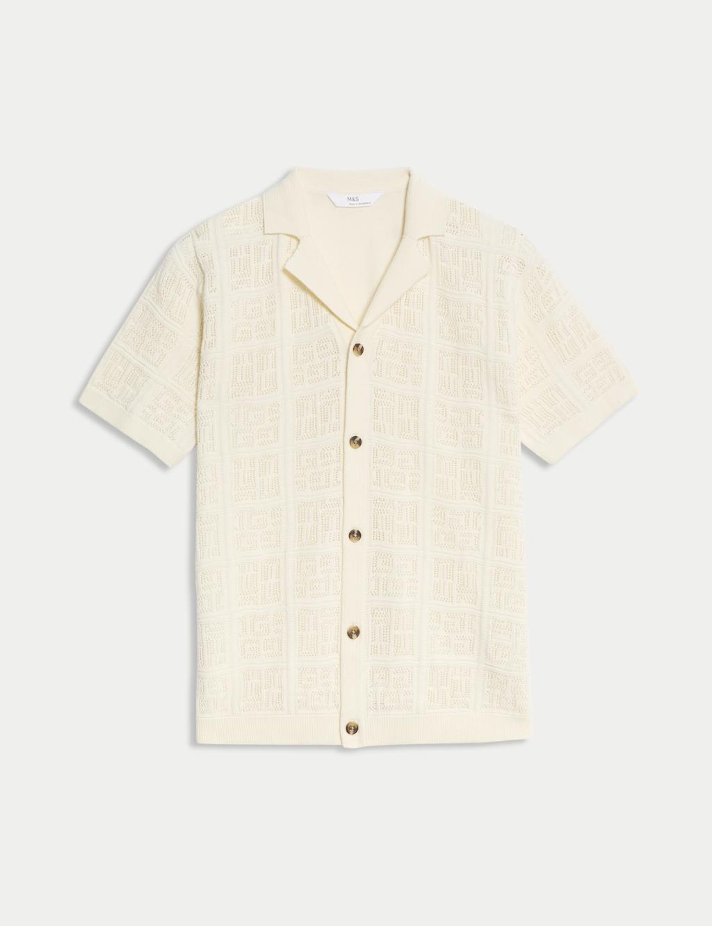Pure Cotton Fine Knitted Shirt (6-16 Yrs) 2 of 4