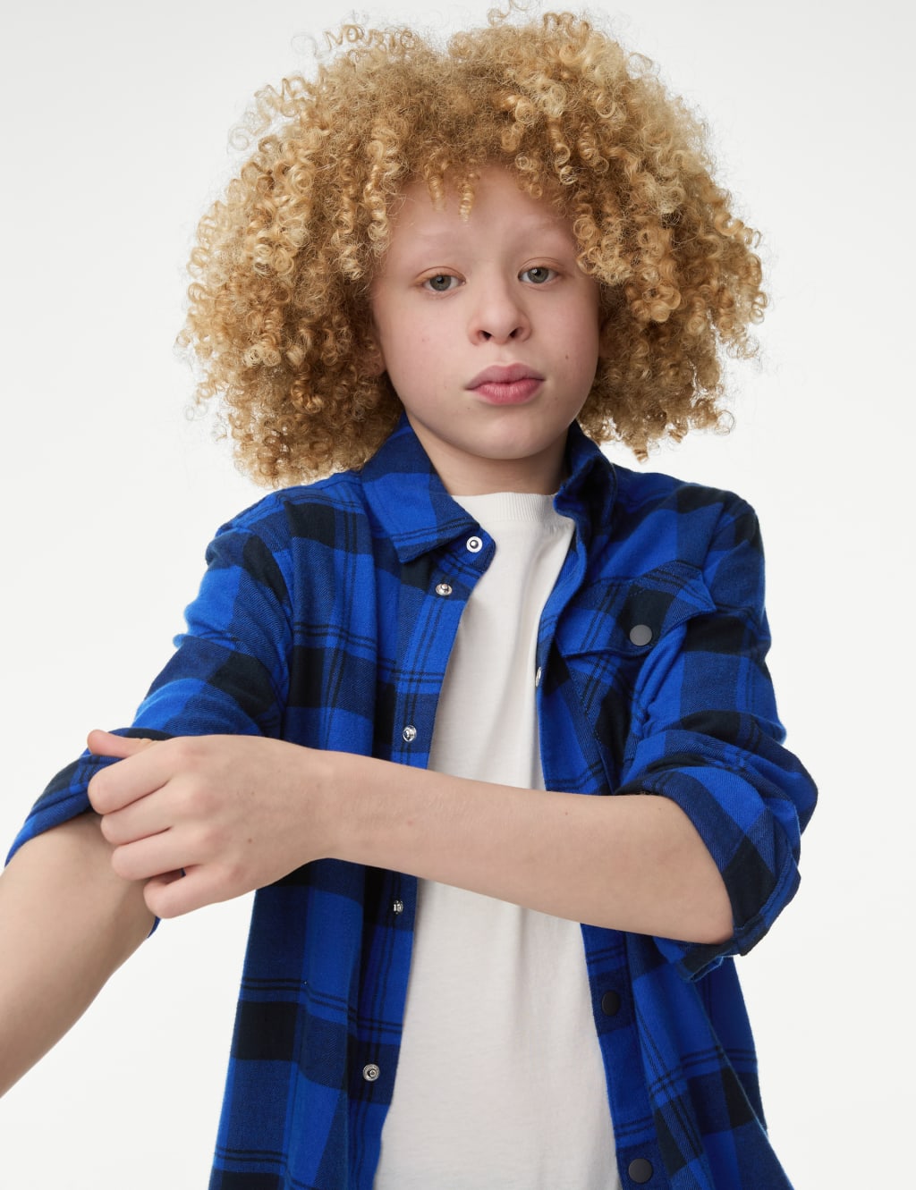 2pc Pure Cotton Checked Shirt & T-Shirt Set (2-16 Yrs) | M&S
