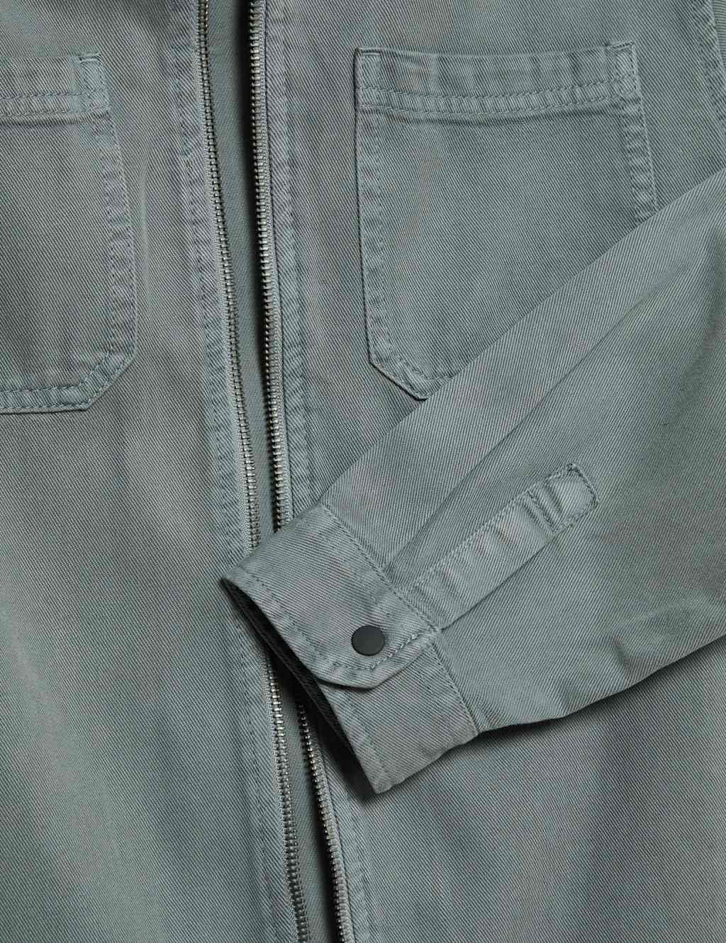Cotton Blend Hooded Zip Shacket (6-16 Yrs) 6 of 6