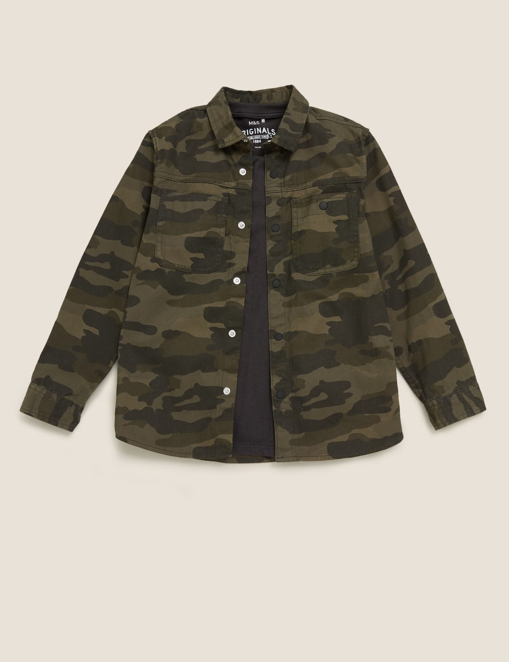 Pure Cotton Camo Shirt and T-Shirt (6-14 Yrs) 2 of 4