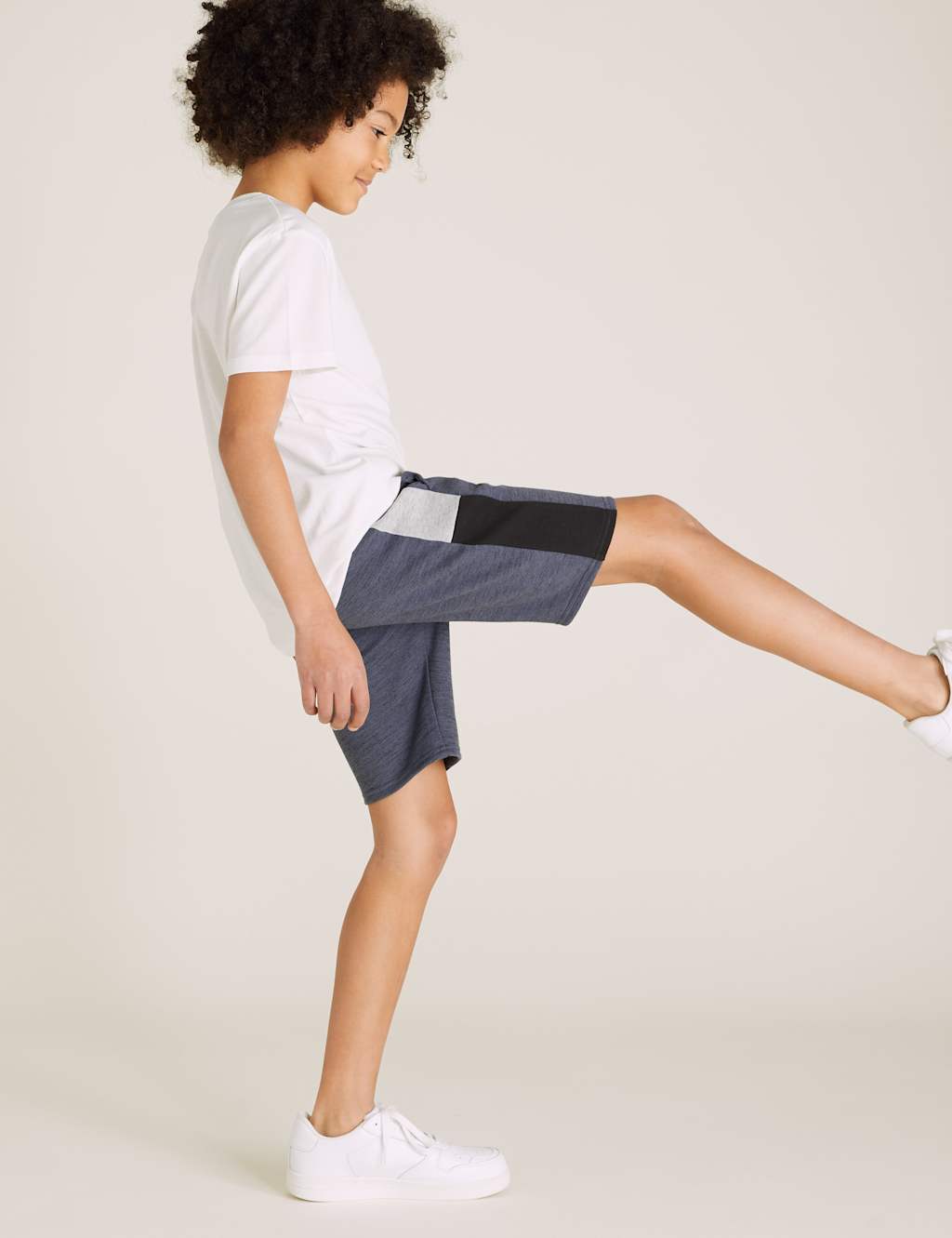 Cotton Side Stripe Shorts (6-16 Yrs) 1 of 5
