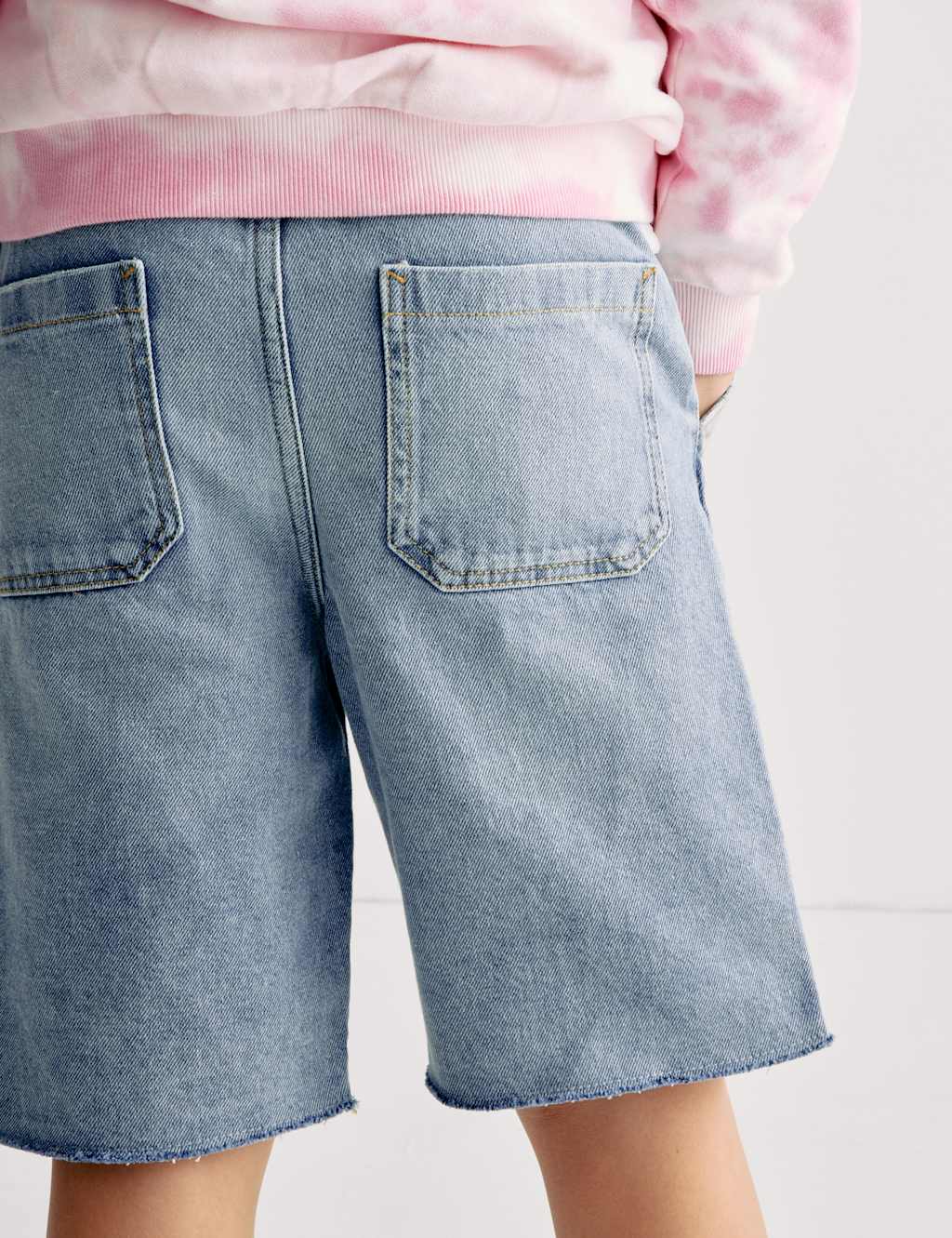 Denim Elasticated Waist Frayed Shorts (6-16 Yrs) 6 of 6