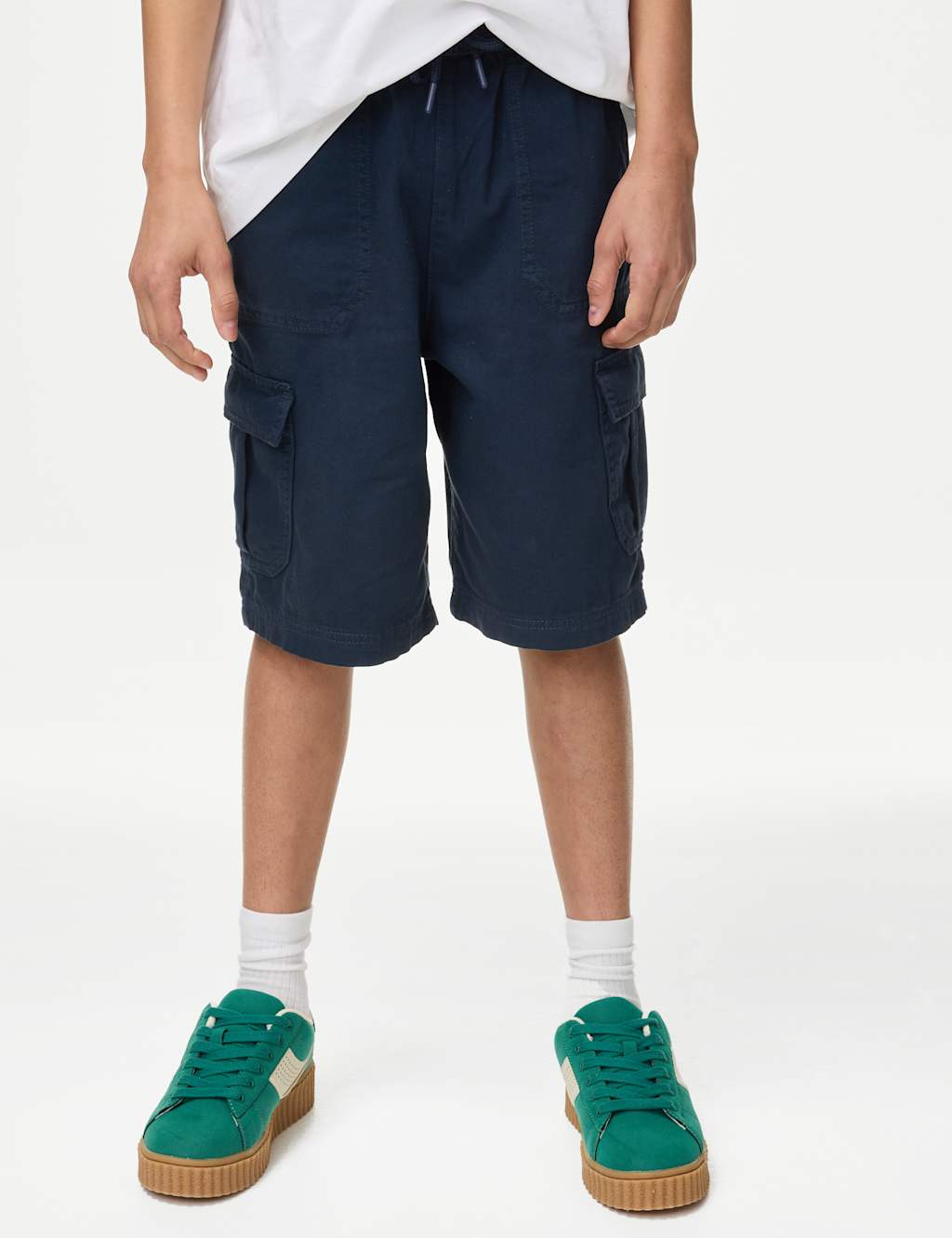 Pure Cotton Cargo Shorts (6-16 Yrs) 4 of 5
