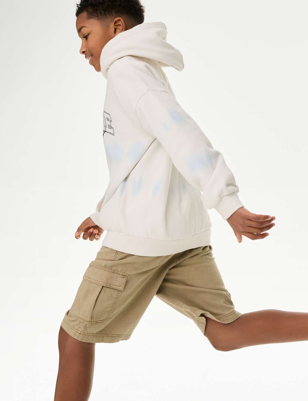 Pure Cotton Cargo Shorts (6-16 Yrs) 1 of 5