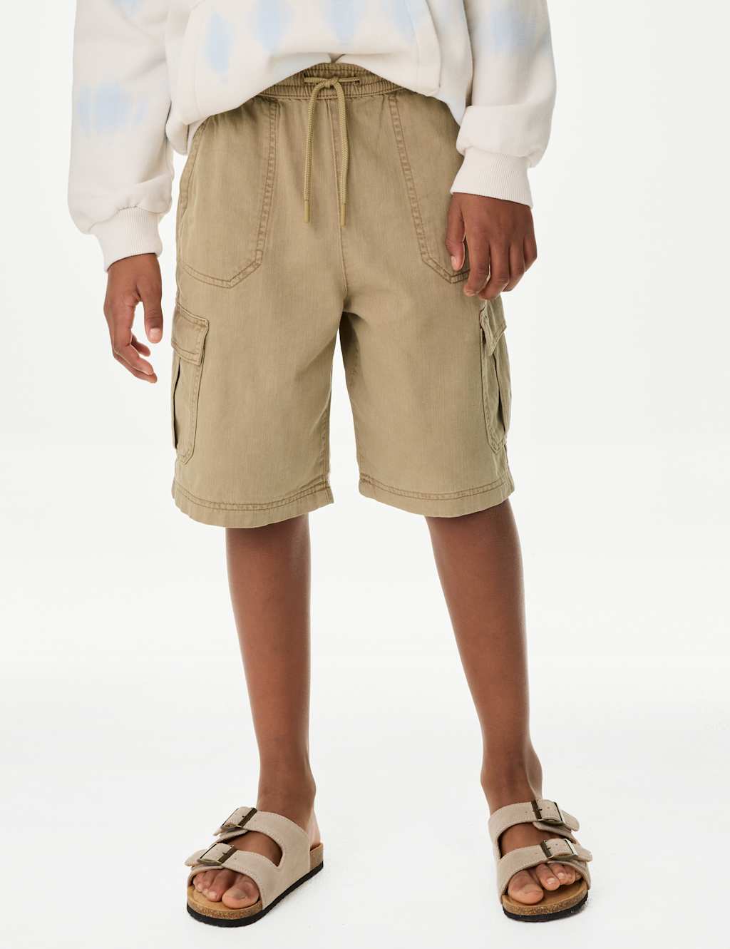 Pure Cotton Cargo Shorts (6-16 Yrs) 4 of 5