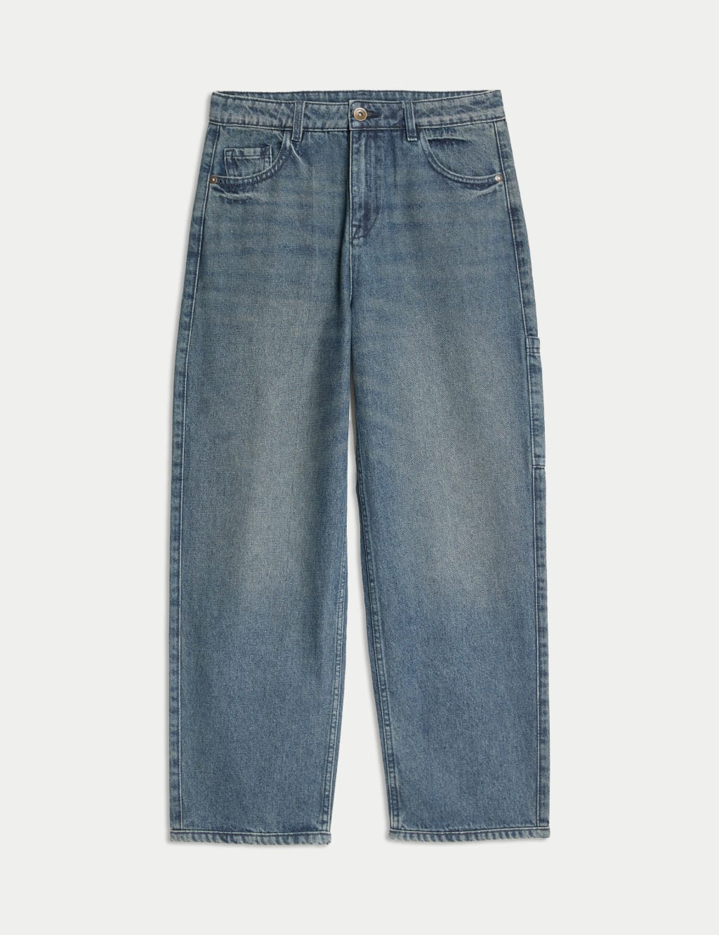 Pure Cotton Relaxed Jeans With Side Pocket (6-16 Yrs) 2 of 5