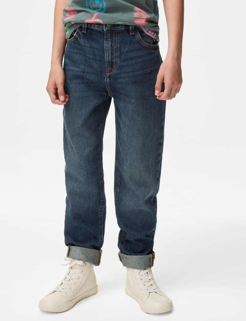 Pure Cotton Relaxed Fit Jeans (6-16 Yrs) 4 of 5