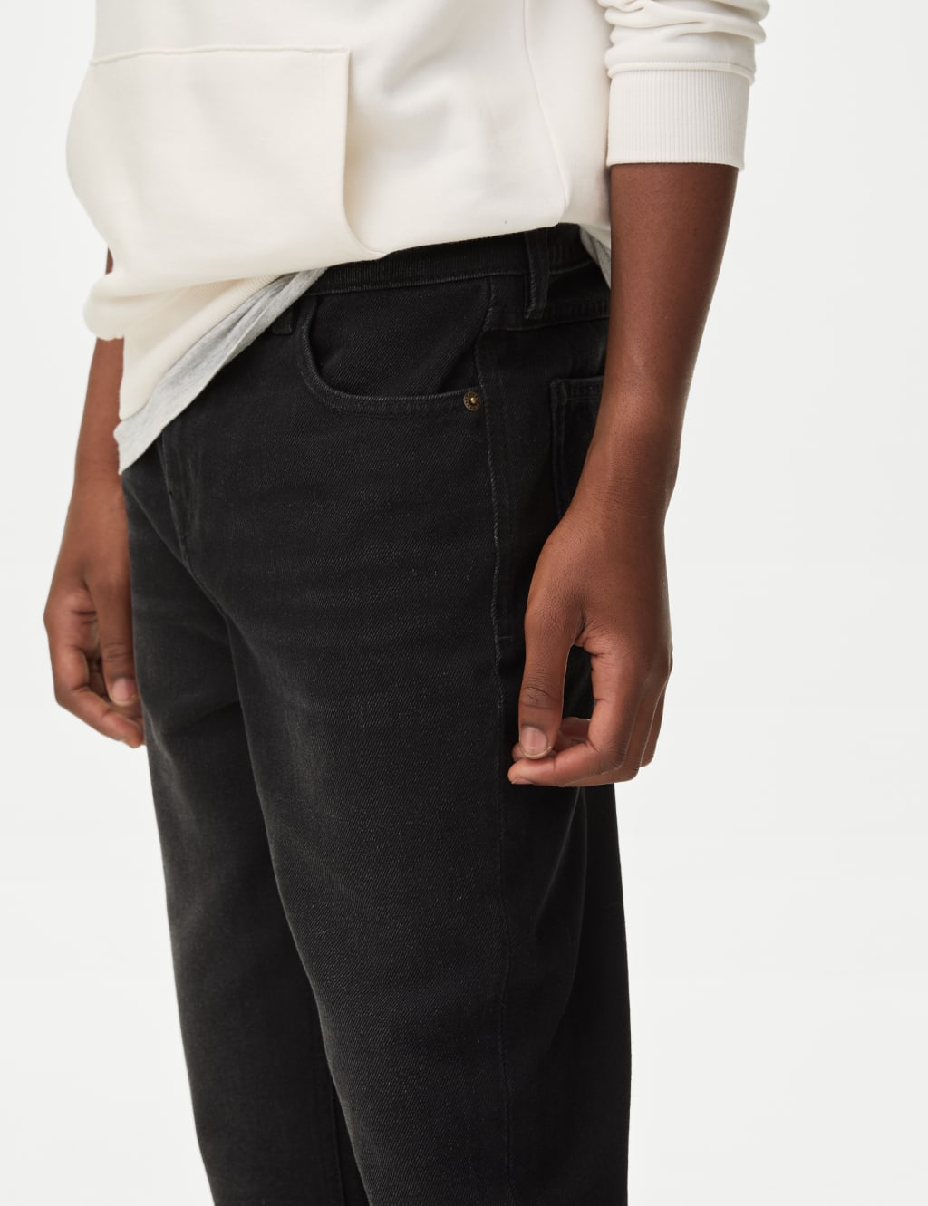 Pure Cotton Relaxed Fit Jeans (6-16 Yrs) 3 of 5