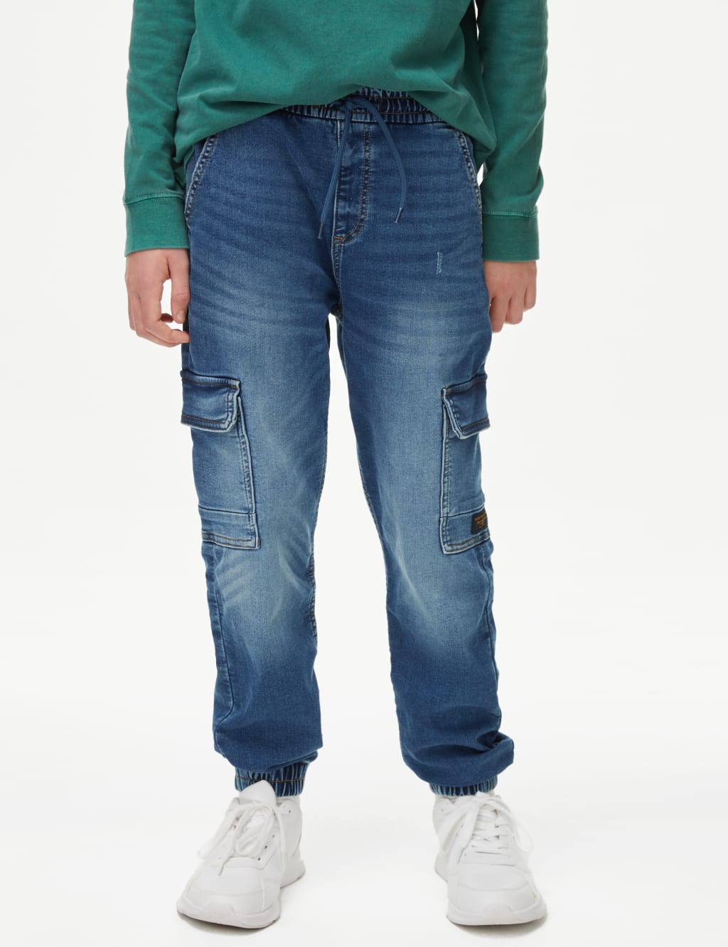 Blue cargo joggers shop
