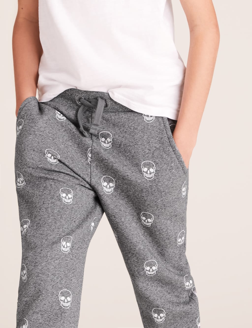 Skull print joggers outlet
