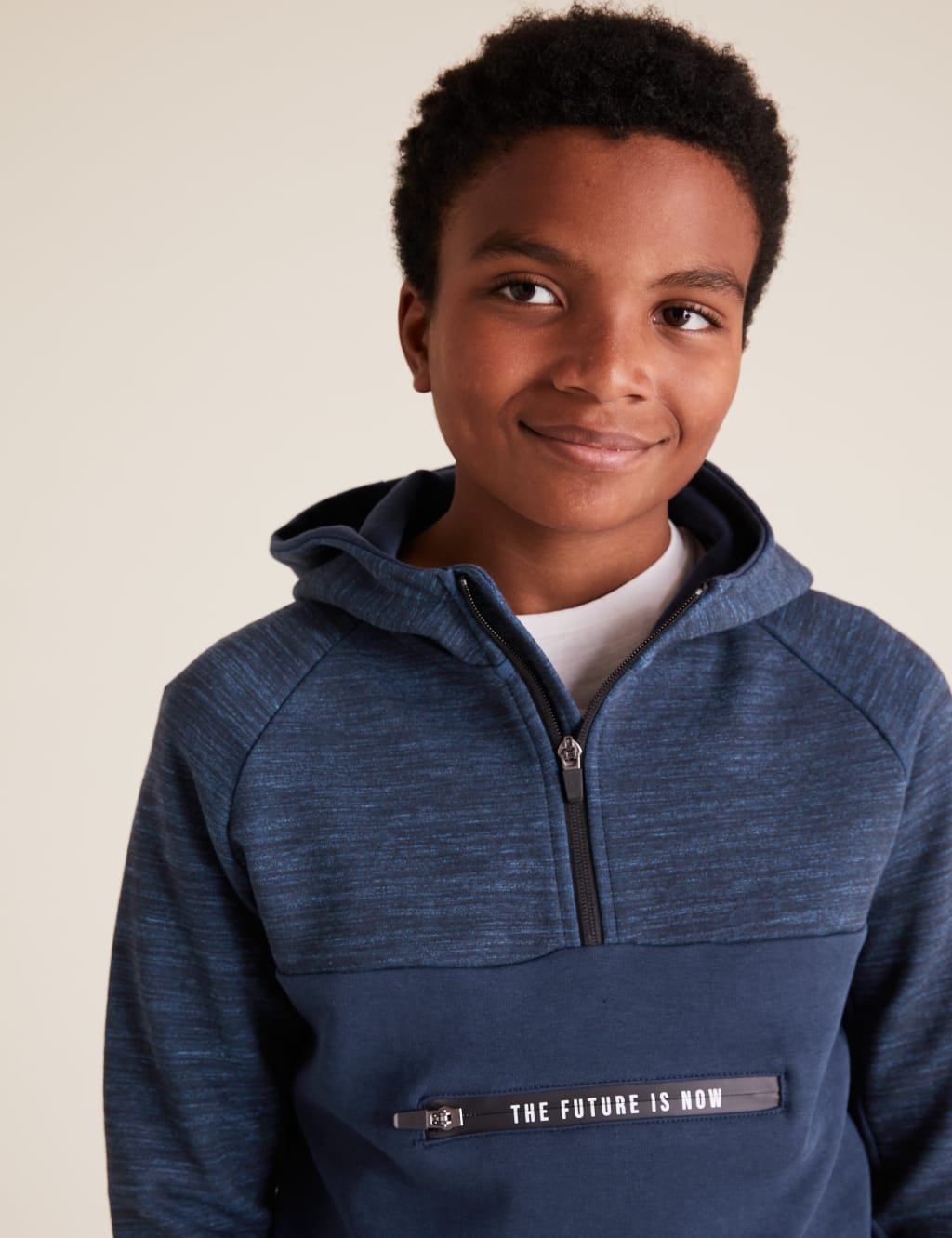 Cotton The Future Is Now Slogan Hoodie (6-14 Yrs) 1 of 4