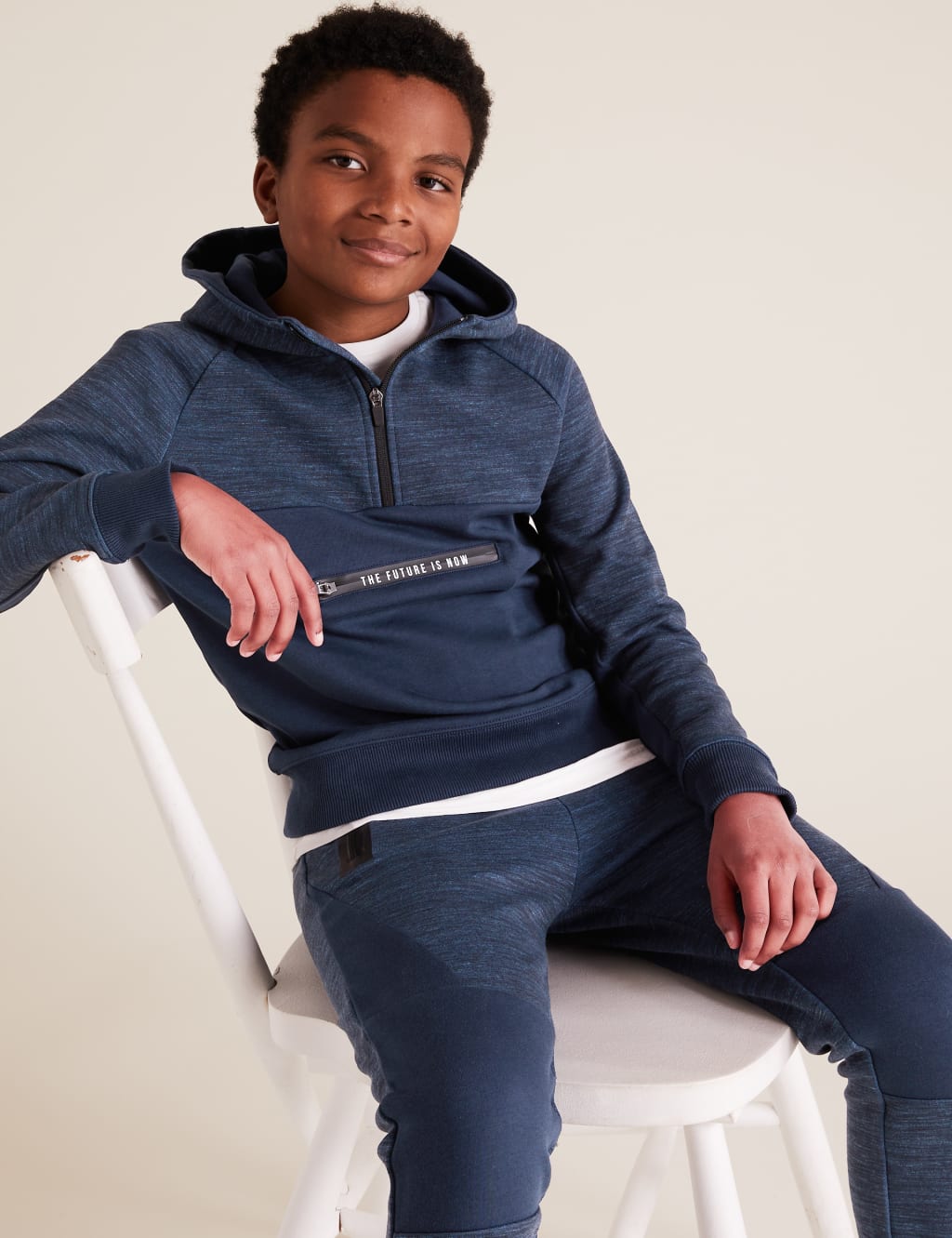 Cotton The Future Is Now Slogan Hoodie (6-14 Yrs) 3 of 4
