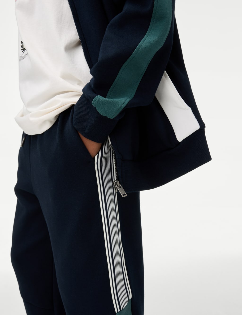 Cotton Rich Stripe Panel Joggers (6-16 Yrs) 4 of 6