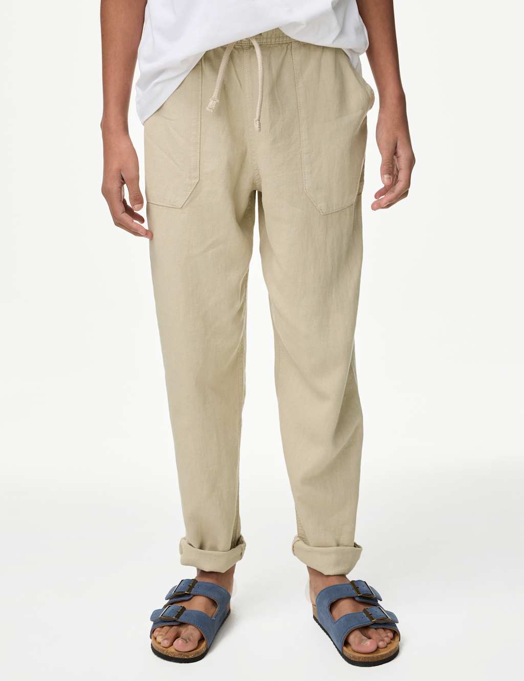 Linen Rich Cuffed Trousers (6-16 Yrs) 4 of 5