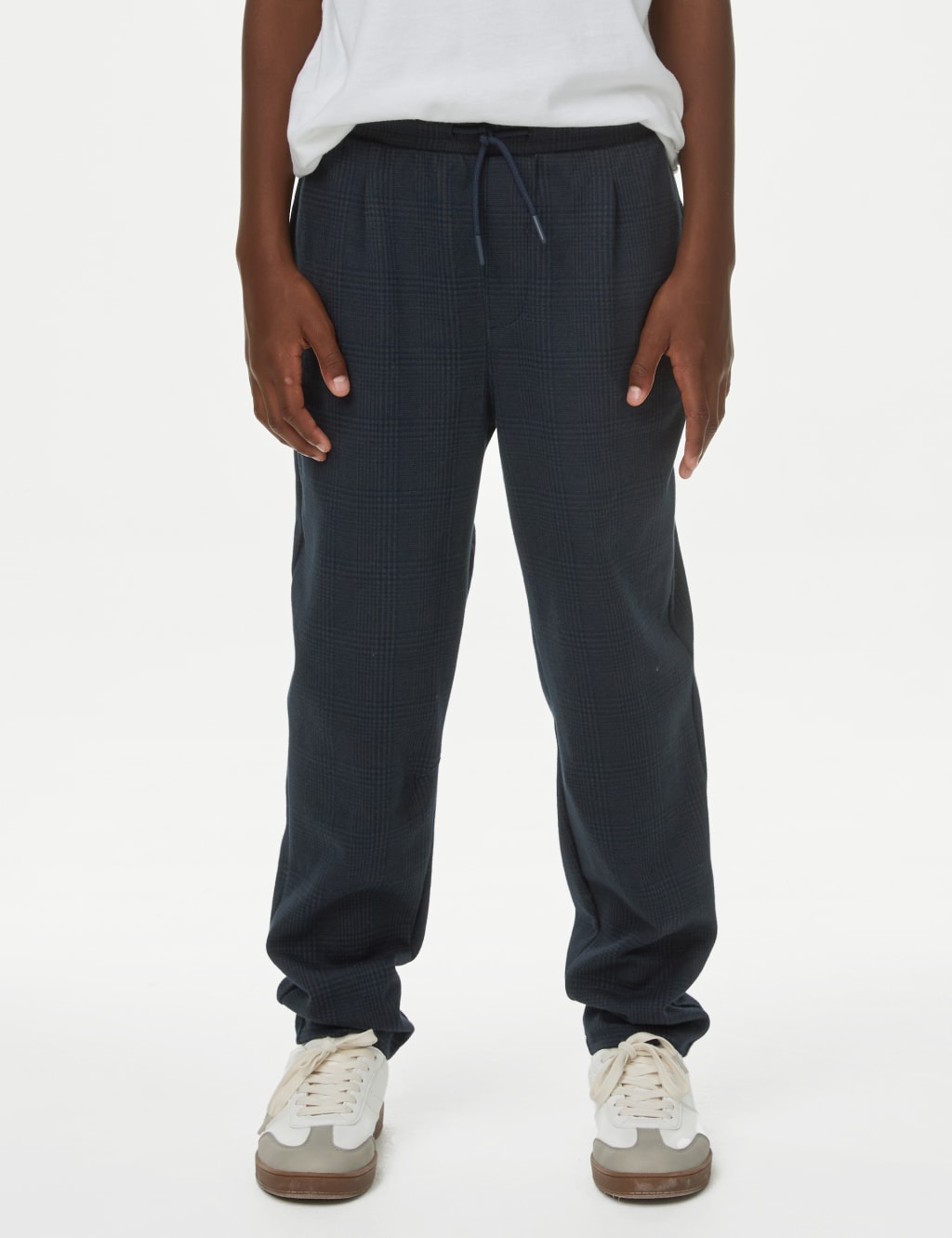 Cotton Rich Checked Trousers 6 16 Yrs M S Collection M S