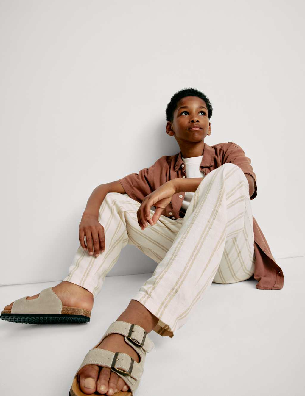 Linen Rich Striped Trousers (6-16 Yrs) 7 of 7