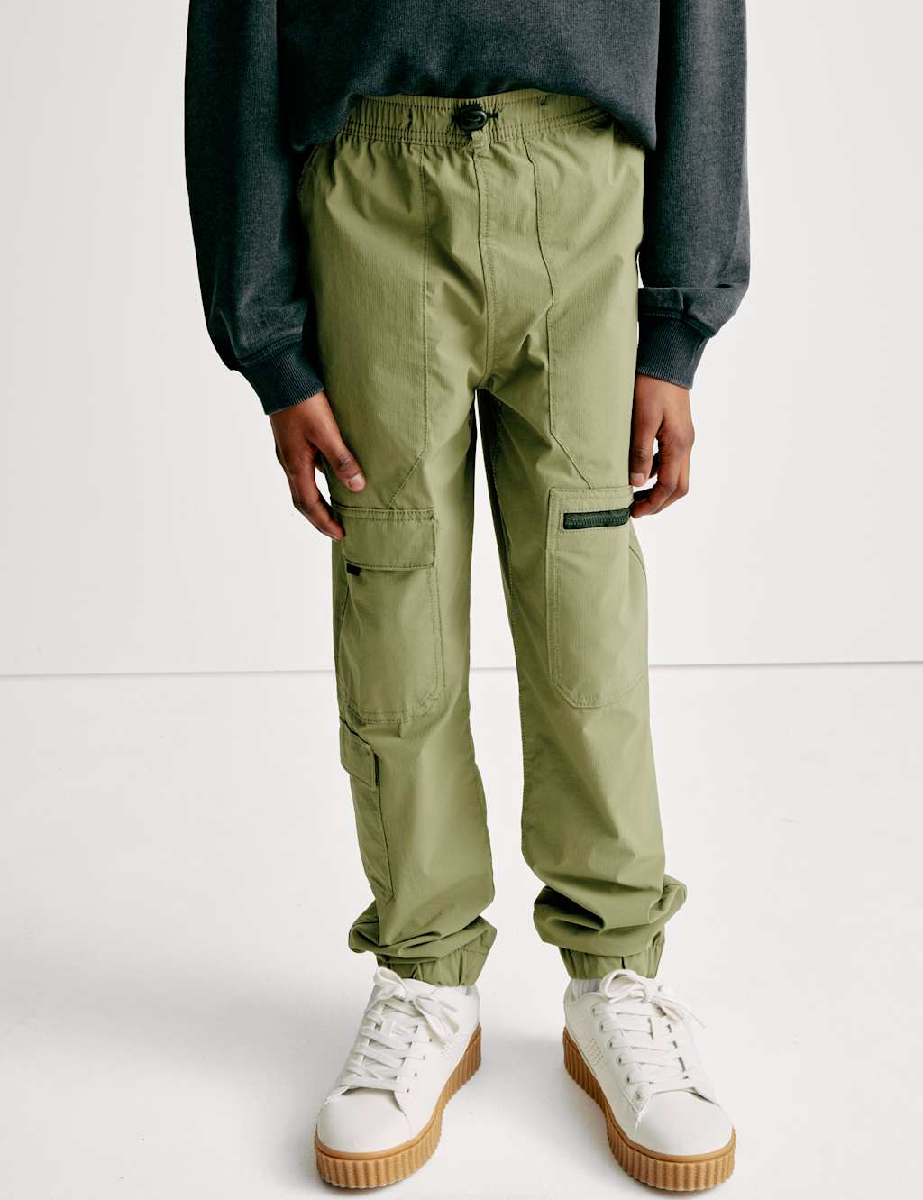 Elasticated Waist Cargo Trousers (6-16 Yrs) 5 of 7