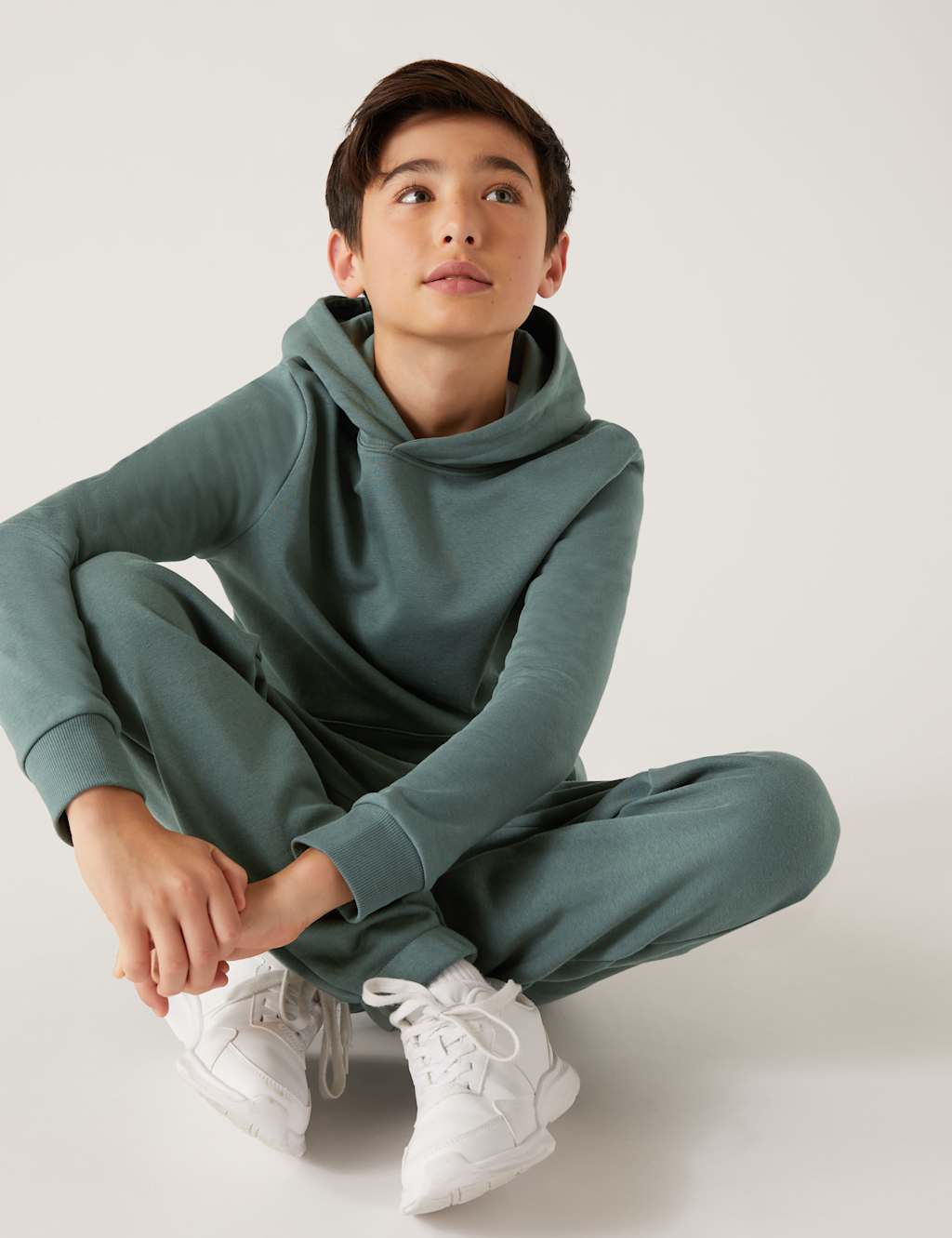 Cotton Rich Plain Hoodie (6-16 Yrs) 1 of 4