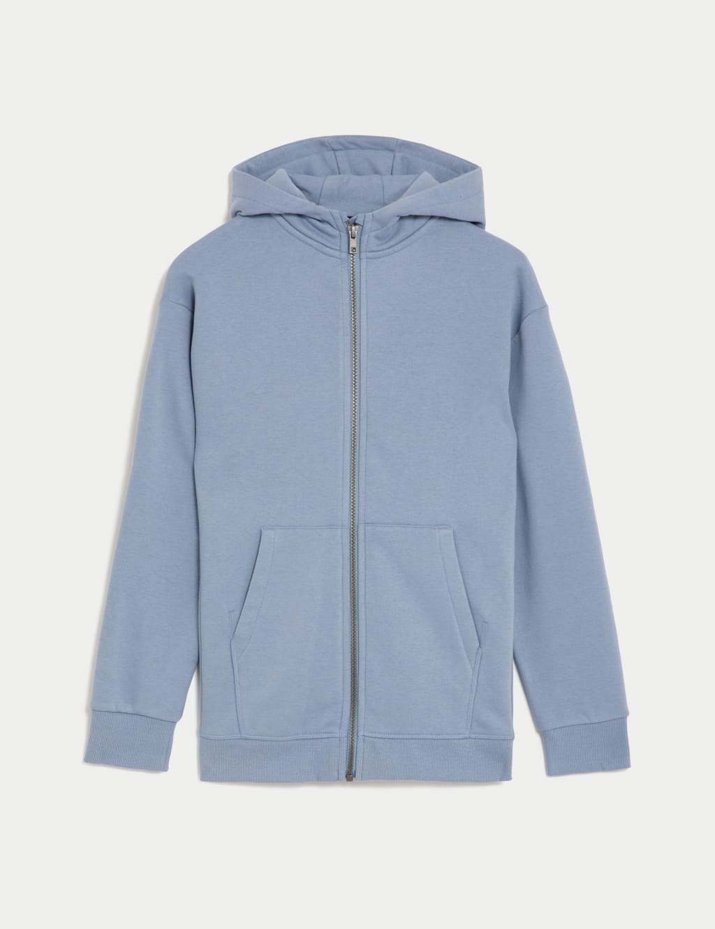 Cotton Rich Plain Zip Hoodie (6-16 Yrs) 2 of 4