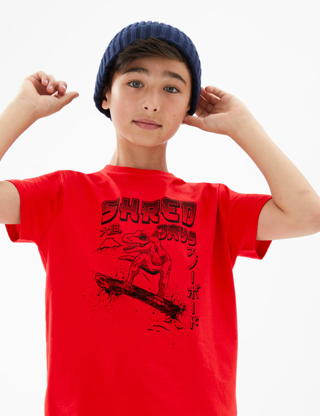 Pure Cotton Dinosaur Print T-Shirt (6-16 Yrs) 1 of 4