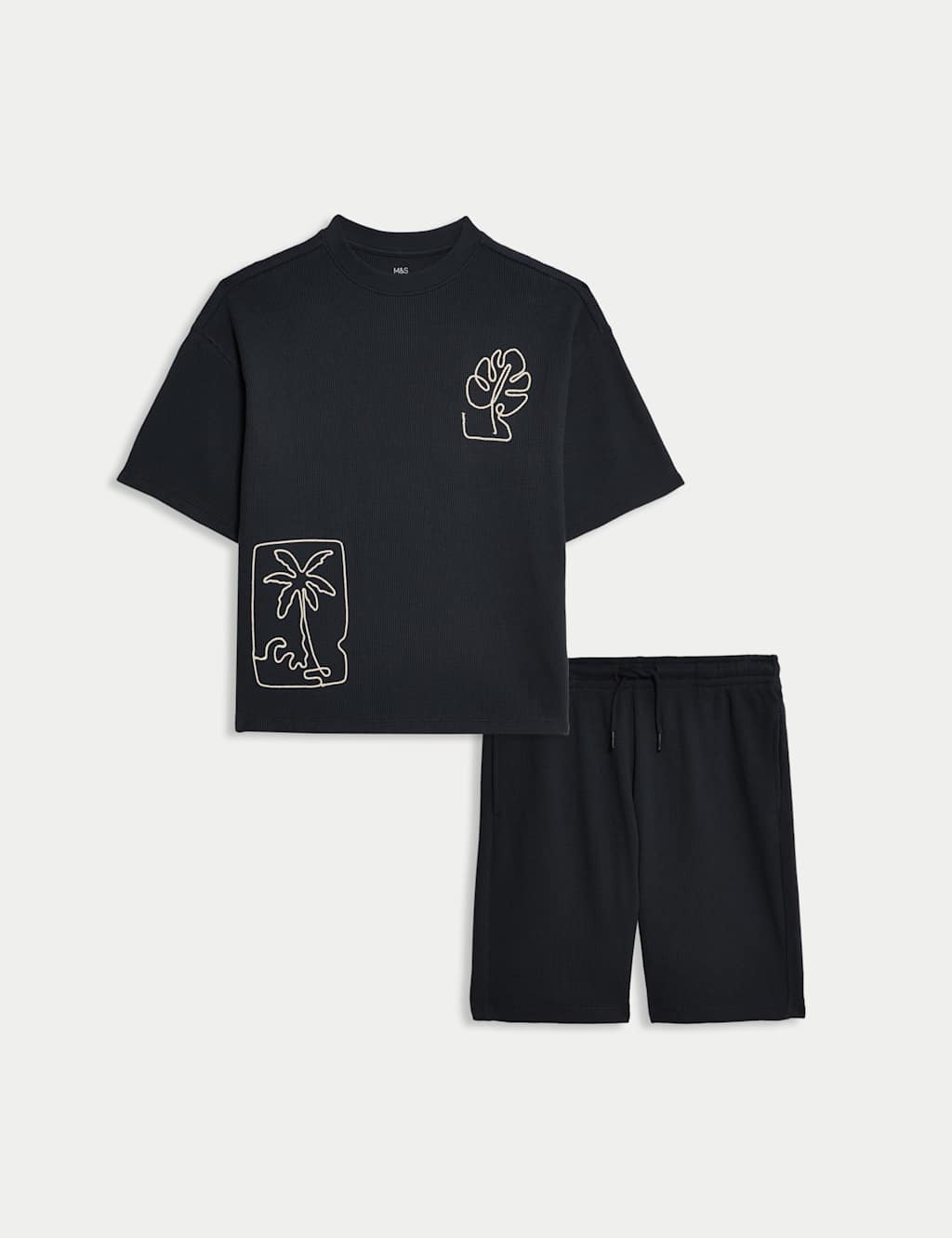 Pure Cotton Palm Print Top & Bottom Outfit (2-16 Yrs) 2 of 2