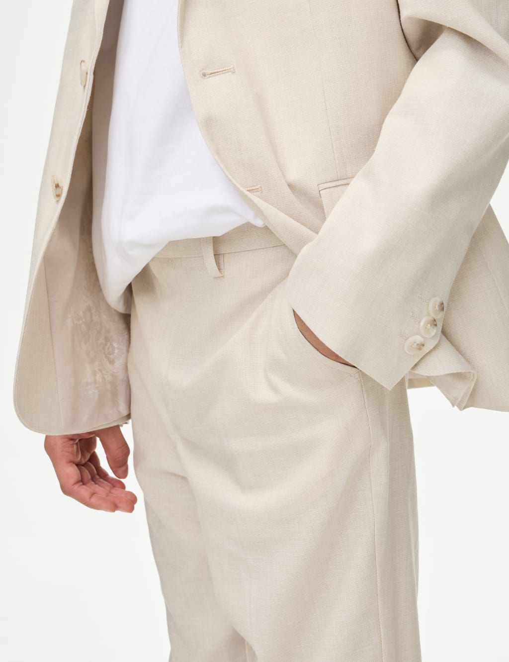 Suit Trousers with Linen (2-16 Yrs) 3 of 5